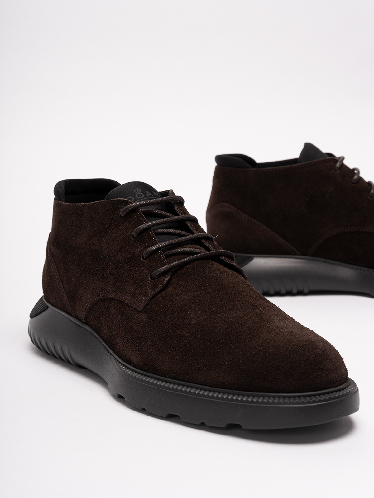 Shop Hogan `h600` `desert` Leather Boots In Beige
