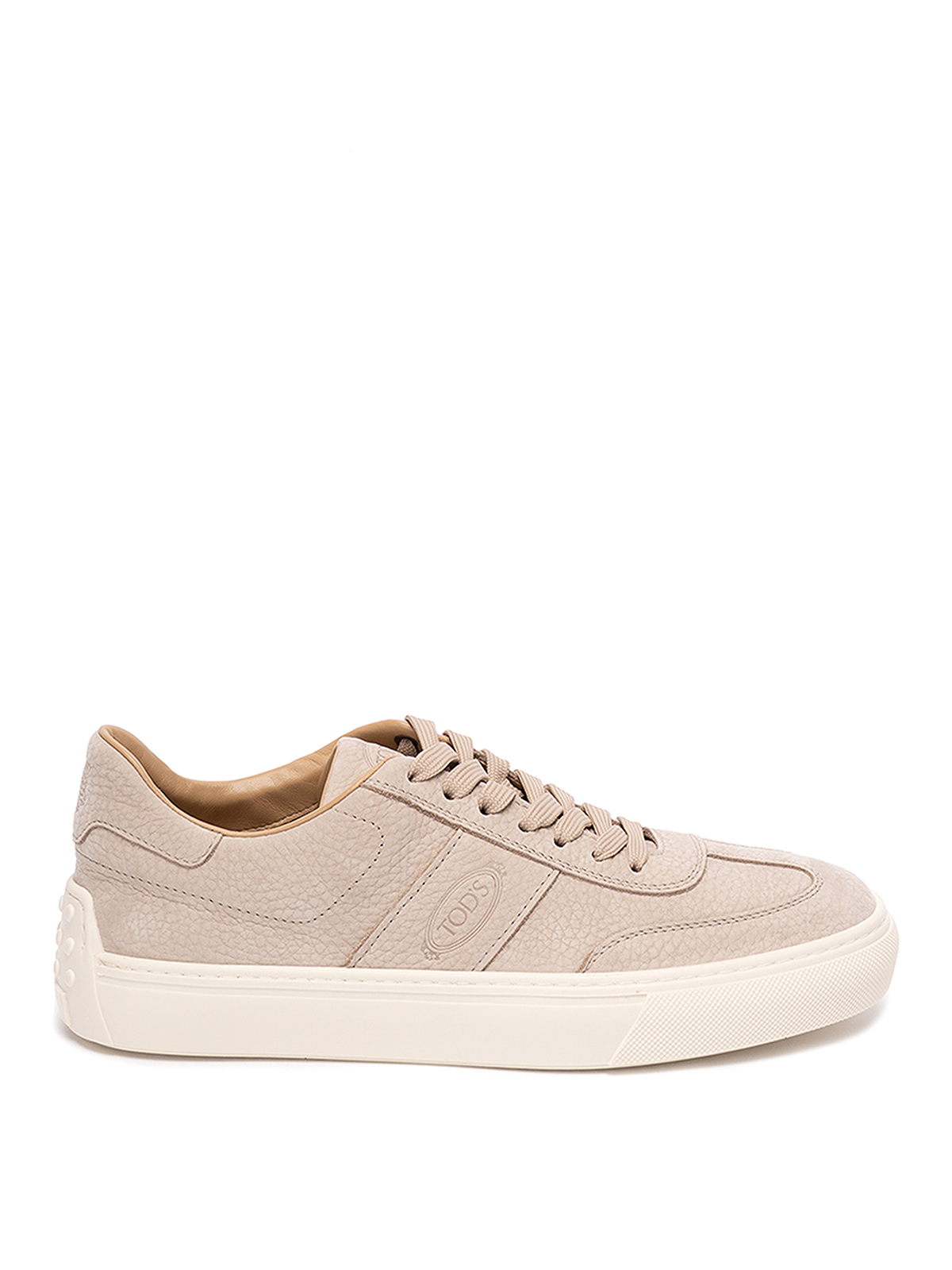 Tod's Leather Sneakers In Beige