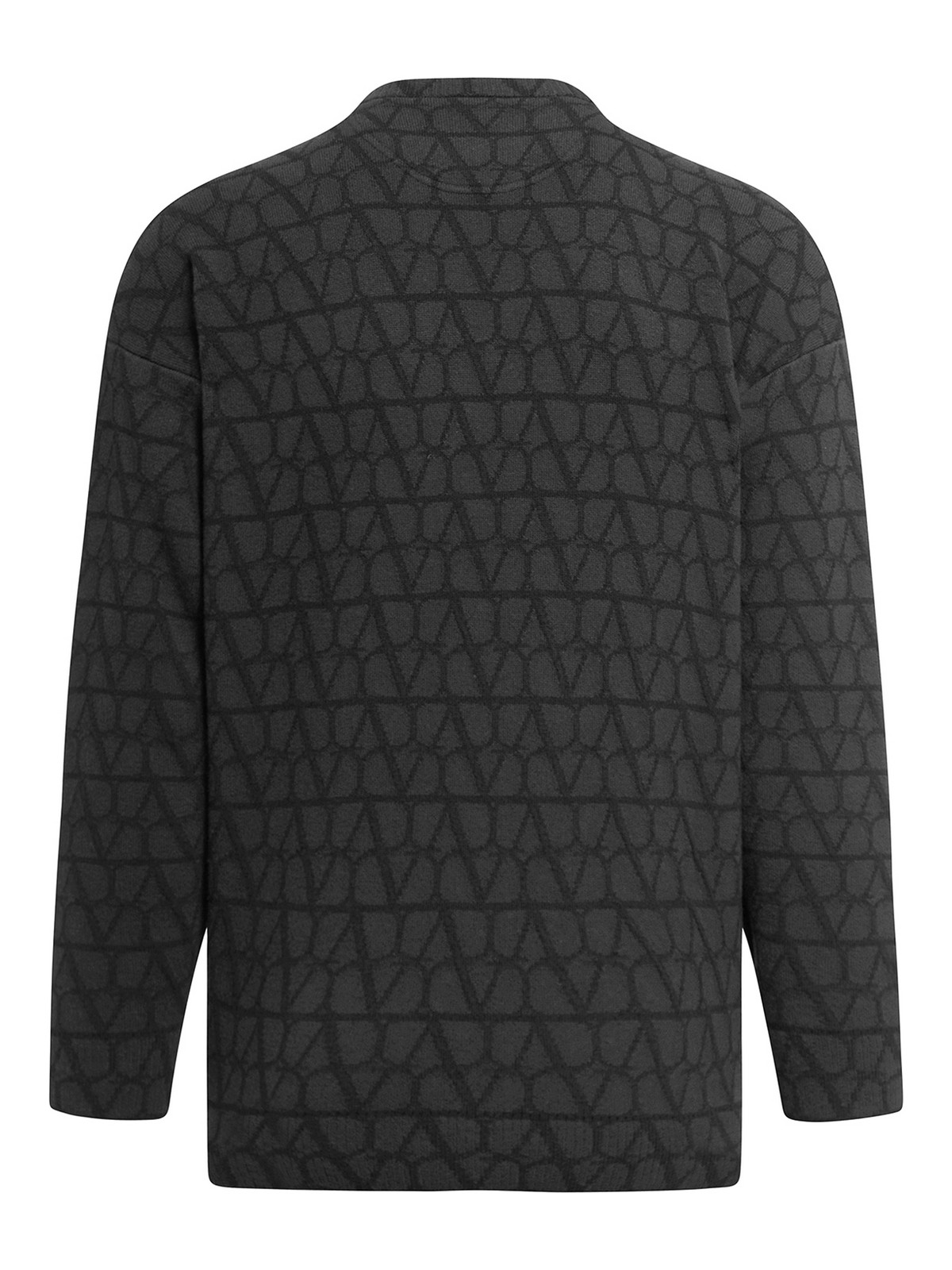 Shop Valentino Suéter Cuello Redondo - Gris Oscuro In Dark Grey