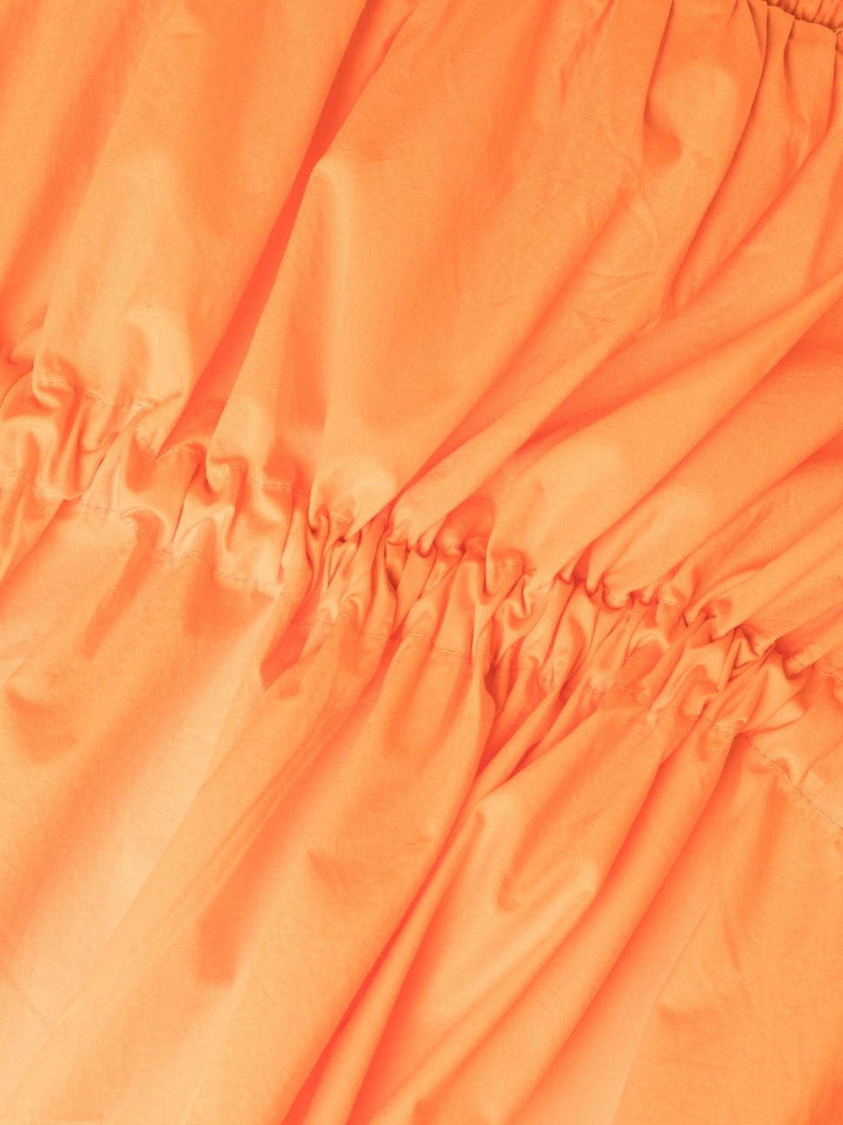 Shop Ganni Cotton Poplin Maxi Strap Dress In Orange