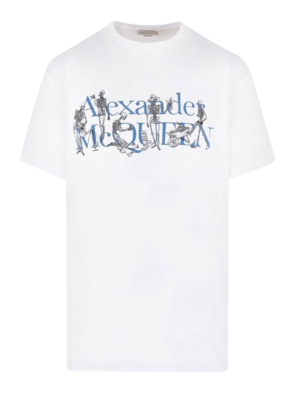 Tシャツ・カットソー alexander mcqueen FW23 T-SHIRT WITH LOGO (750657_QVZ080900) Alexander Mcqueen Tシャツ - 白 - ホワイト | 750657QVZ080900