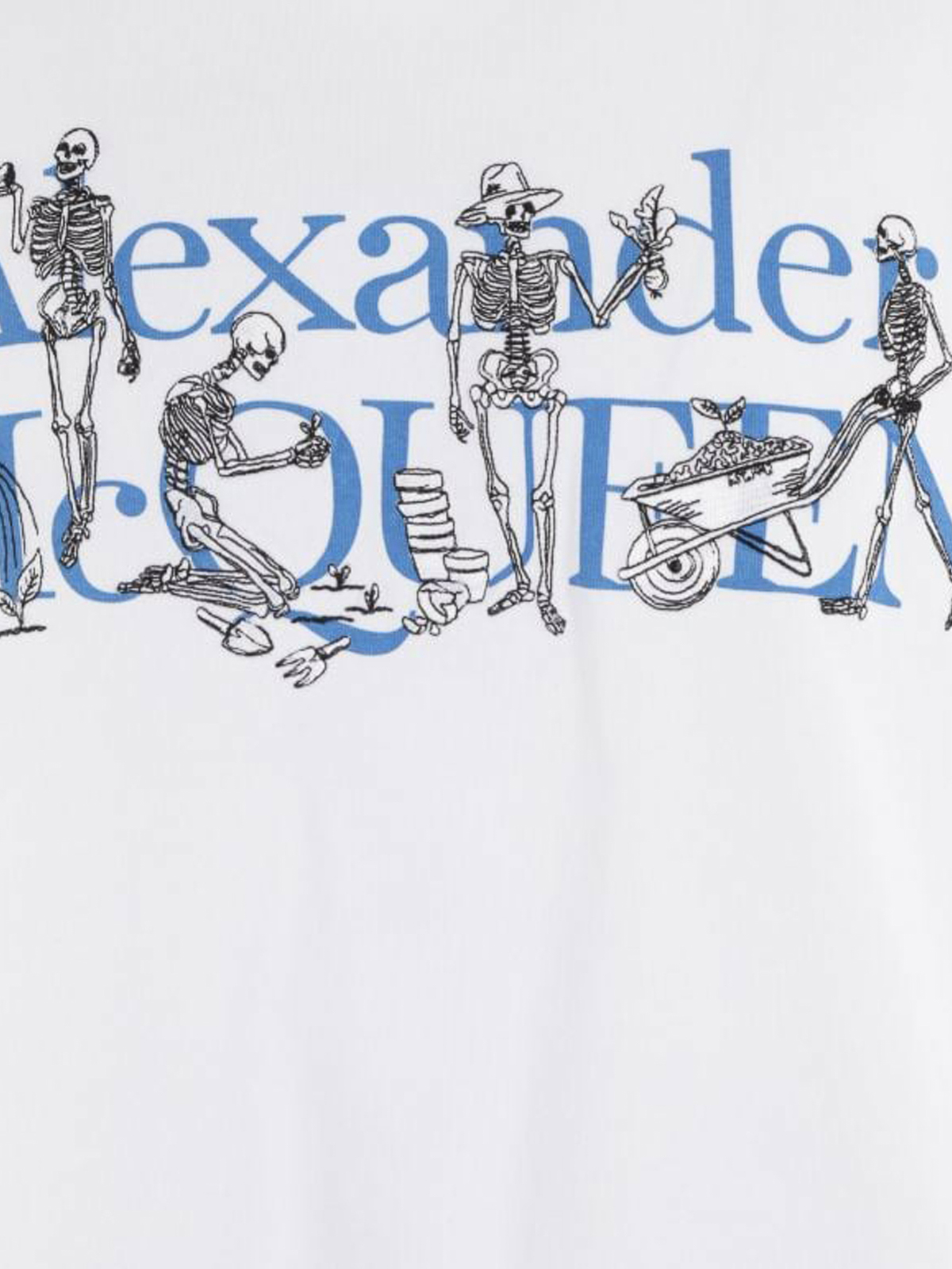 Tシャツ・カットソー alexander mcqueen FW23 T-SHIRT WITH LOGO (750657_QVZ080900) Alexander Mcqueen Tシャツ - 白 - ホワイト | 750657QVZ080900