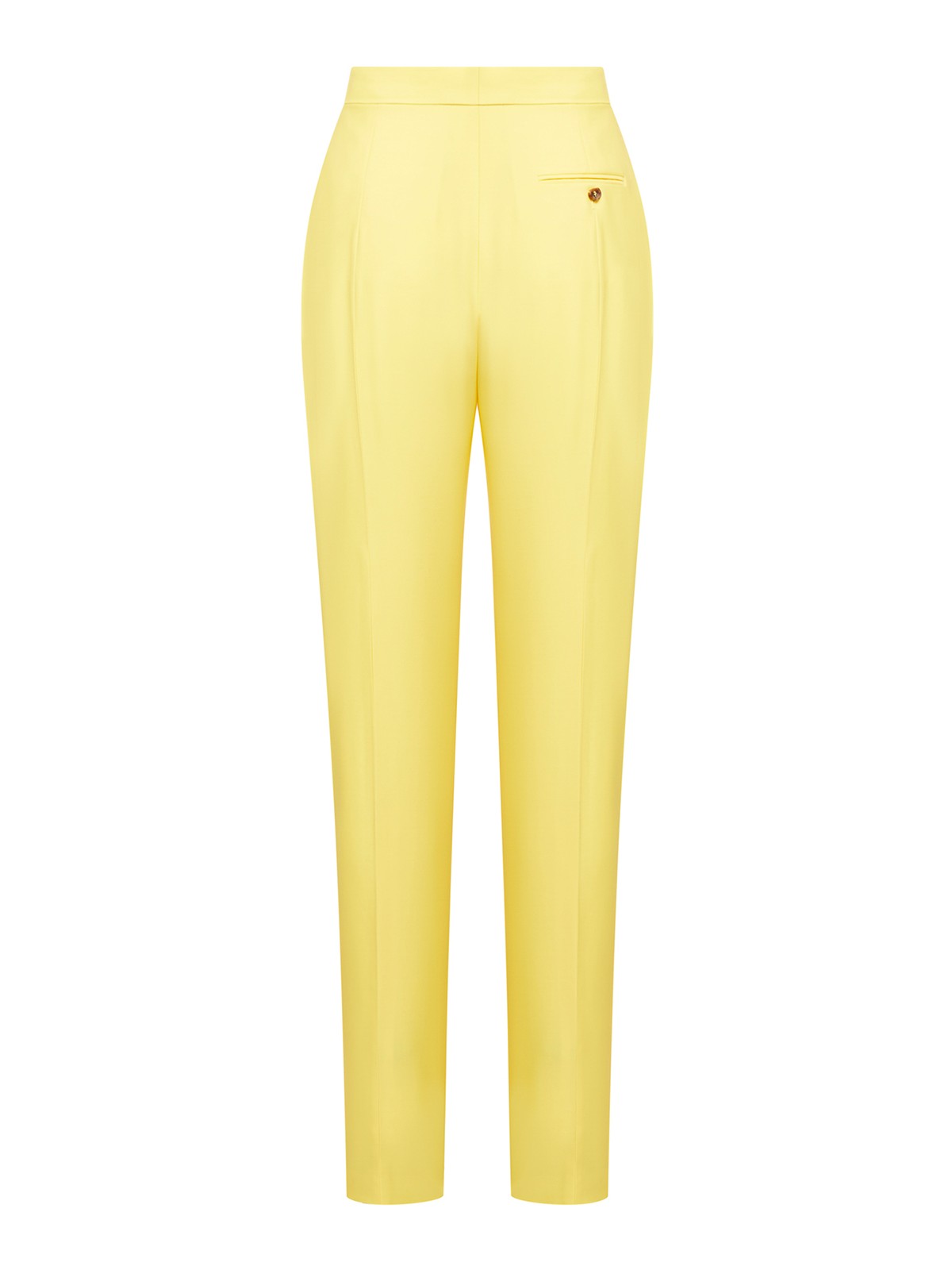 Shop Alexander Mcqueen Wool Trousers In Yellow