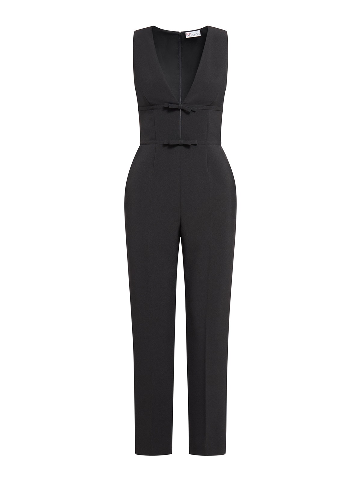 Red Valentino Faon Cady Tech Jumpsuit In Black