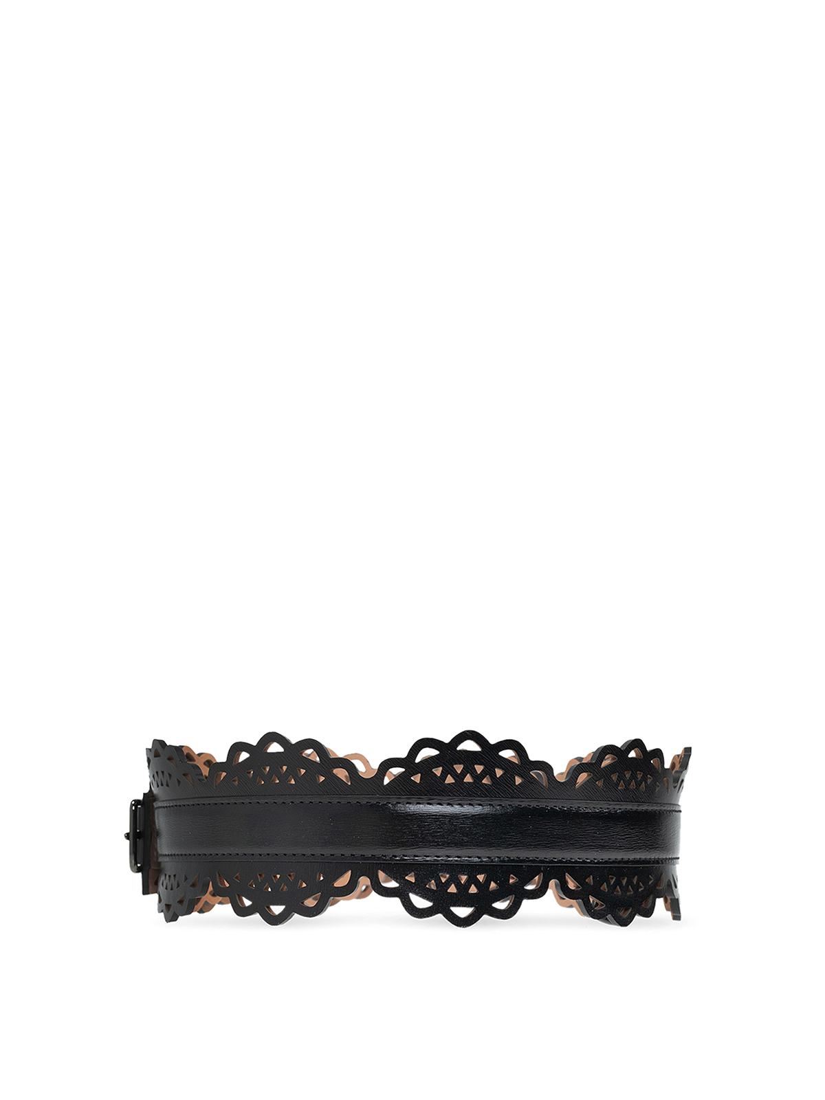 Leather corset belt in black - Alaia