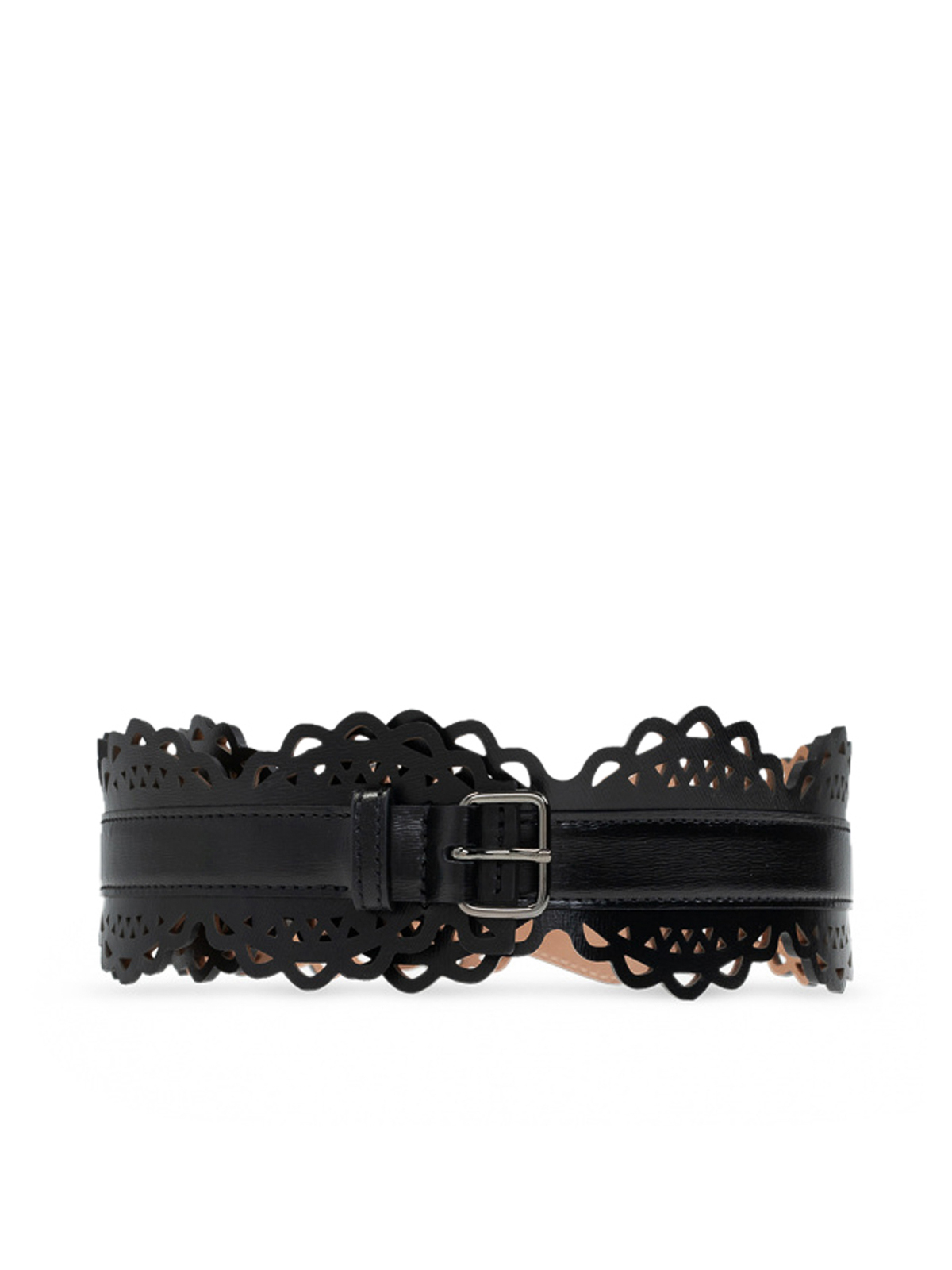 Alaïa Leather Corset Belt in Black
