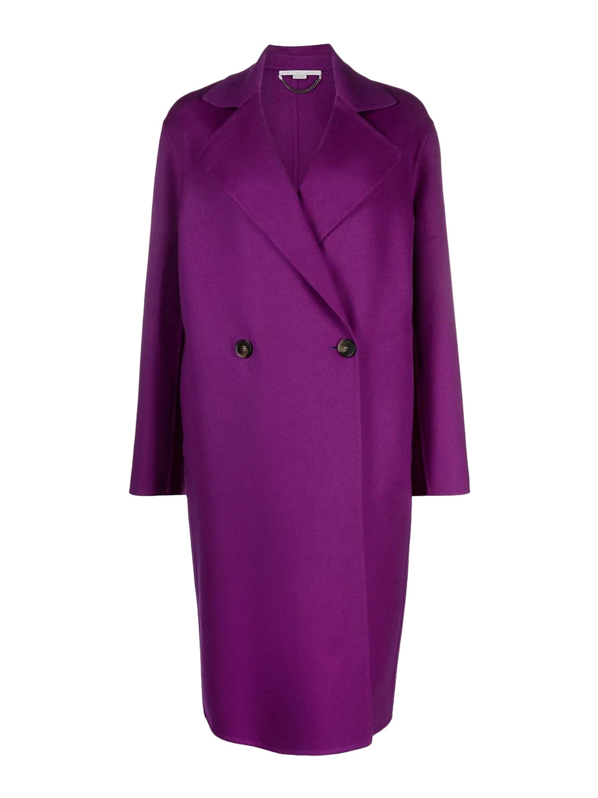 Shop Stella Mccartney Double Face Belted Coat In Purple