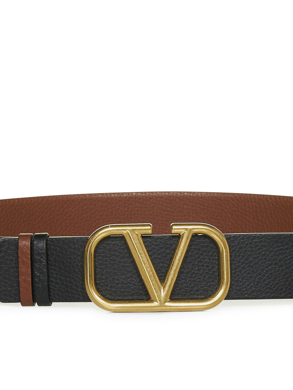 Valentino Garavani, Vlogo Chain Leather Belt, Women, Black, 90cm, Belts