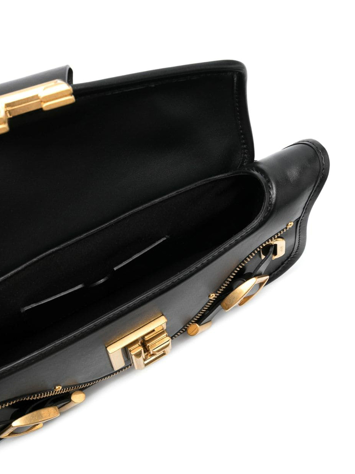 クラッチバッグ Balmain Blaze Pouch-Box Leather Balmain Blaze pouch-box leather - Black - Women