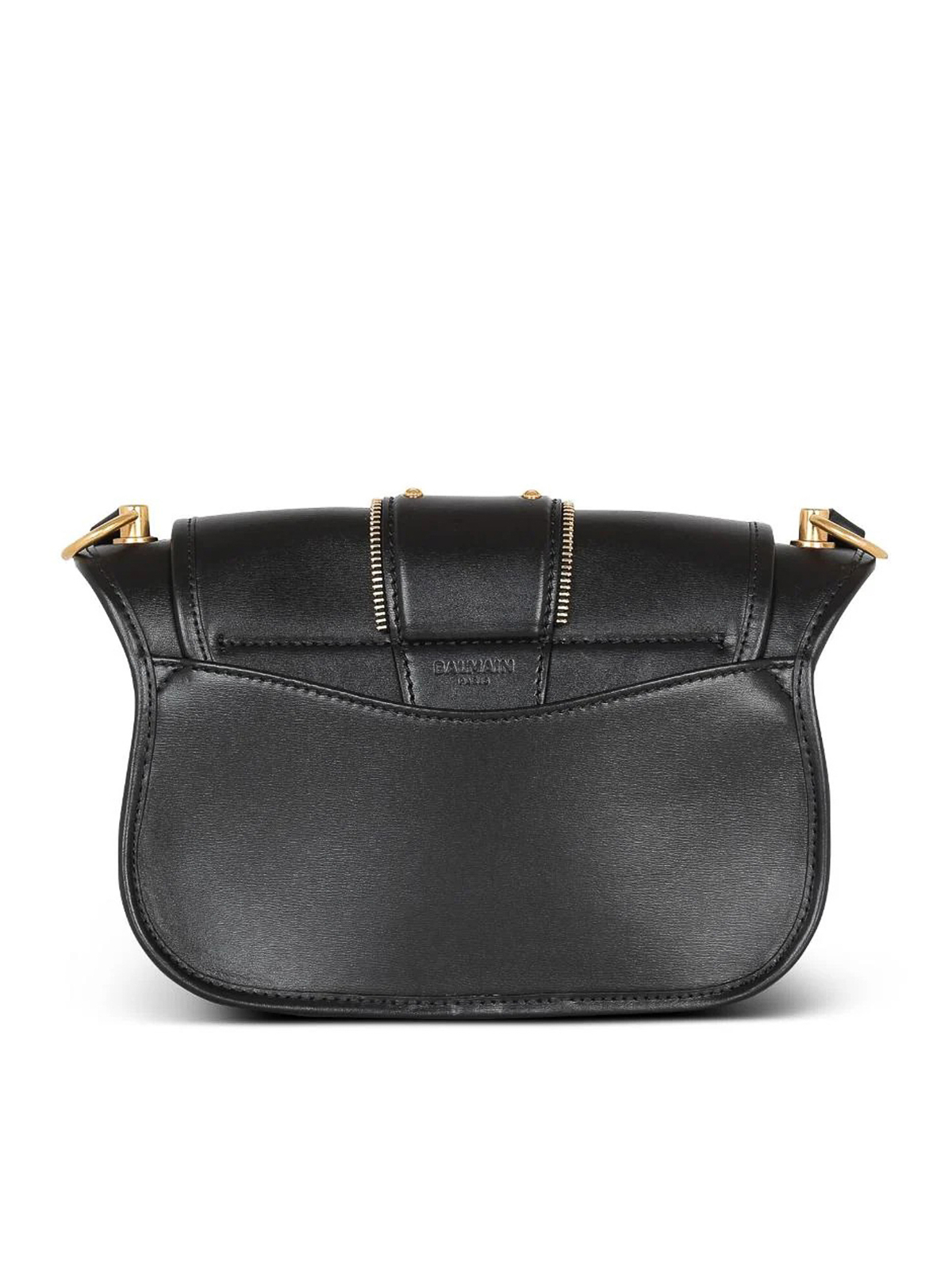 Shop Balmain Blaze Shoulder Bag S-box Leather In Black