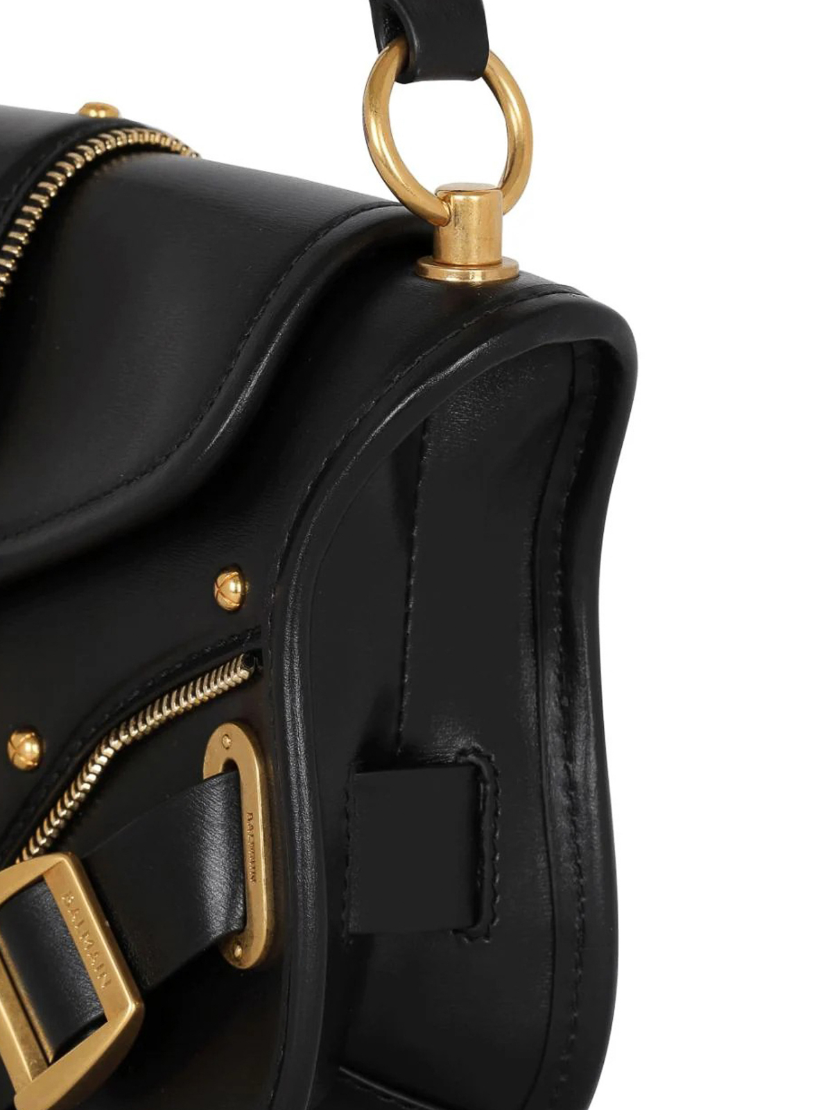 Shop Balmain Blaze Shoulder Bag S-box Leather In Black