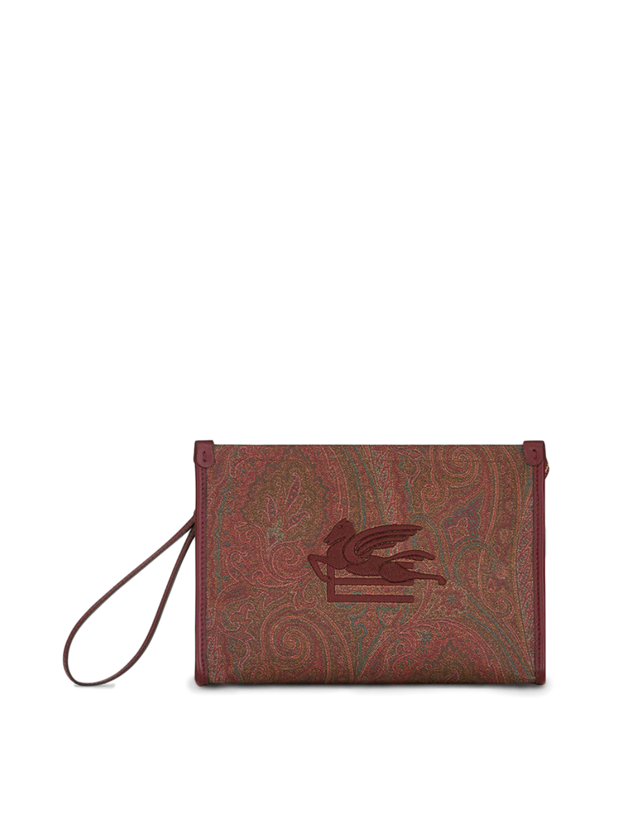 Etro Logo Clutch In Multicolour