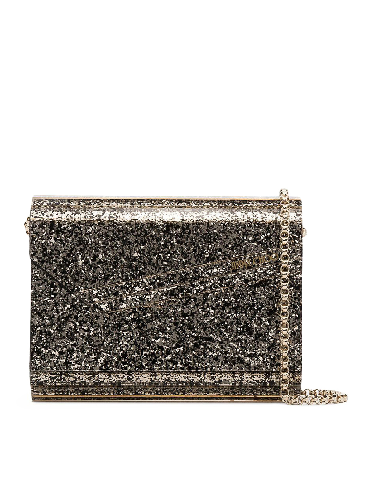Shop Jimmy Choo Candy Bag In Gold