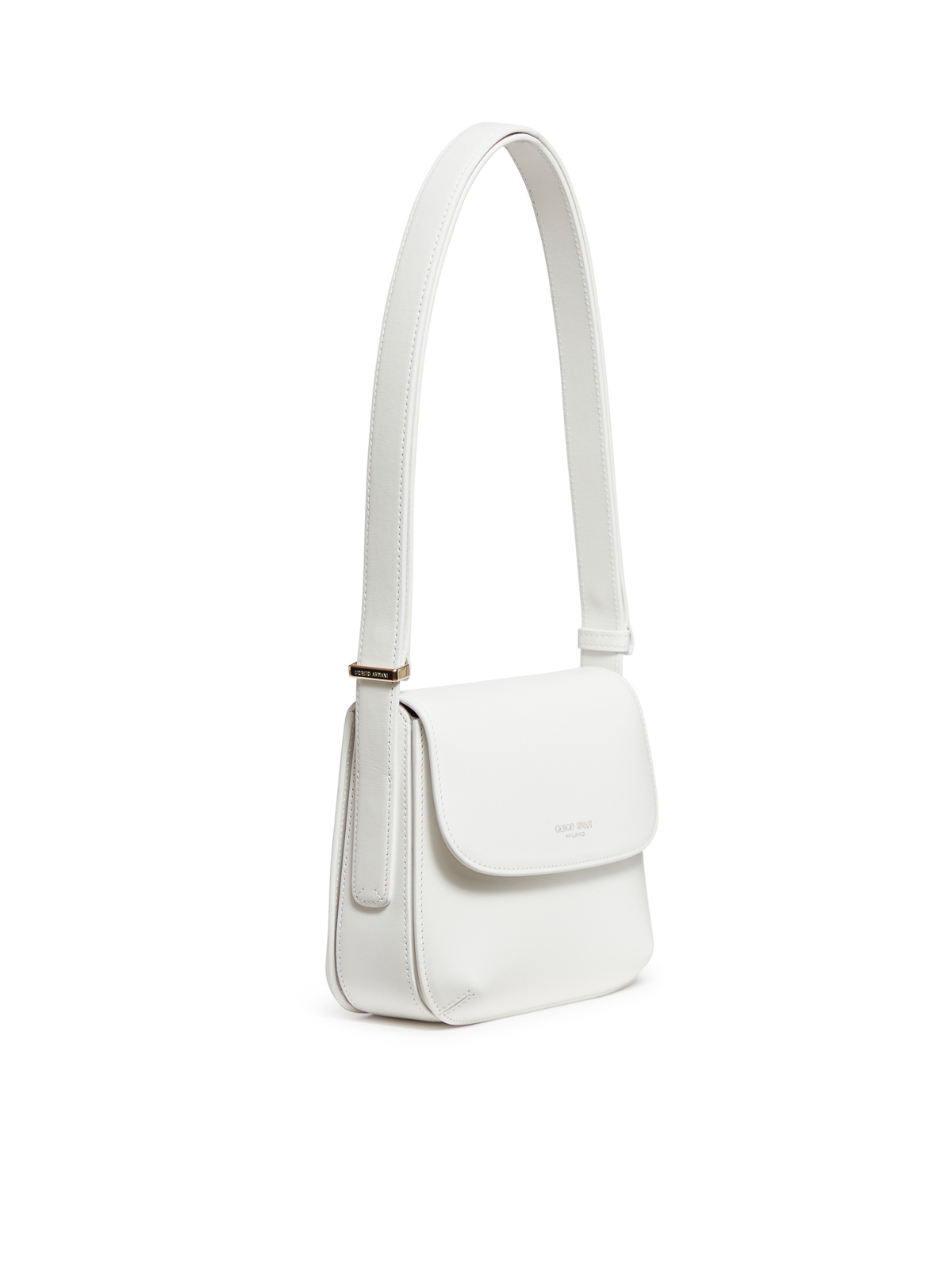 Shop Giorgio Armani Shoulder Bag Small In White