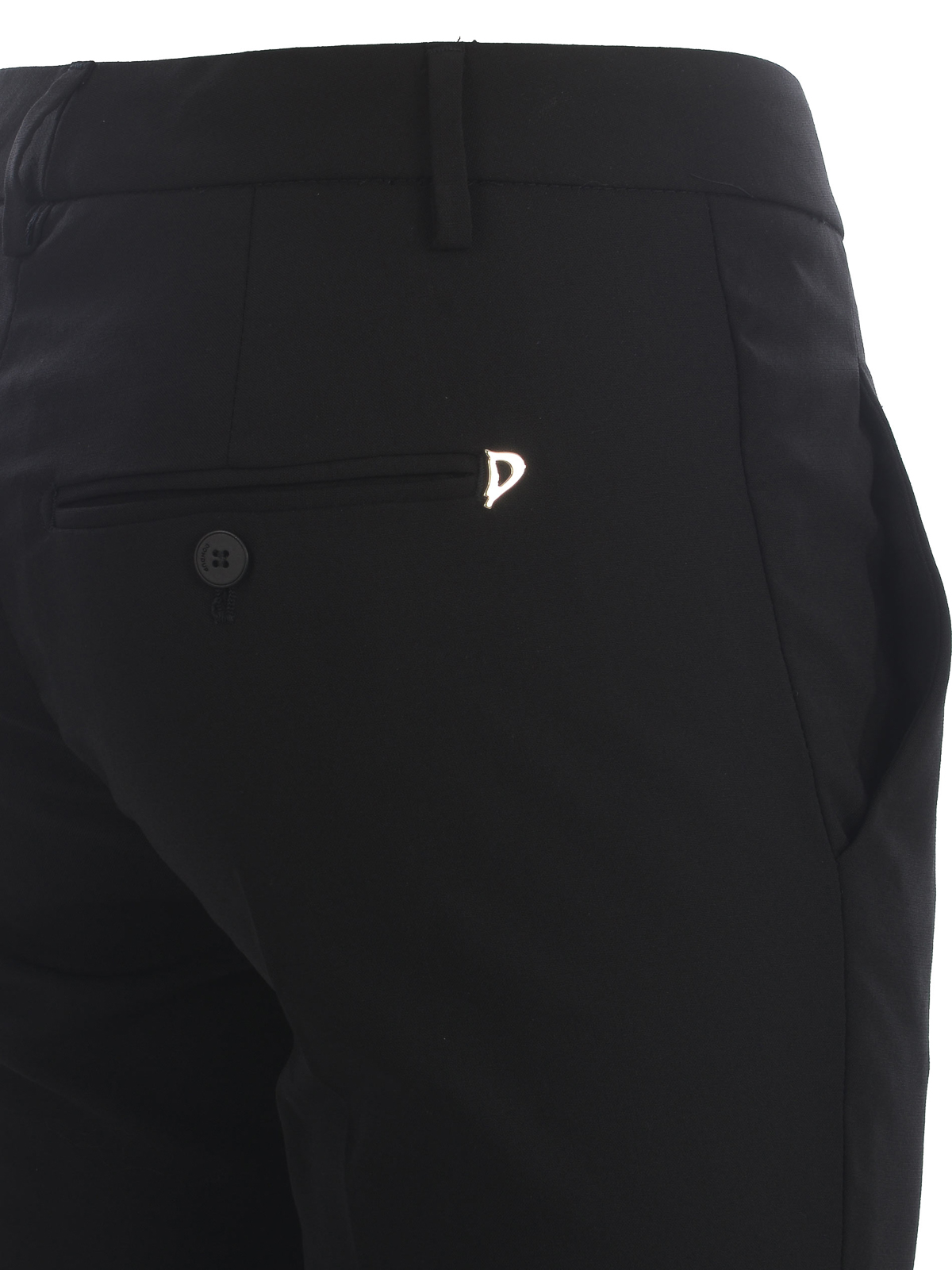 Shop Dondup Trousers  In Black