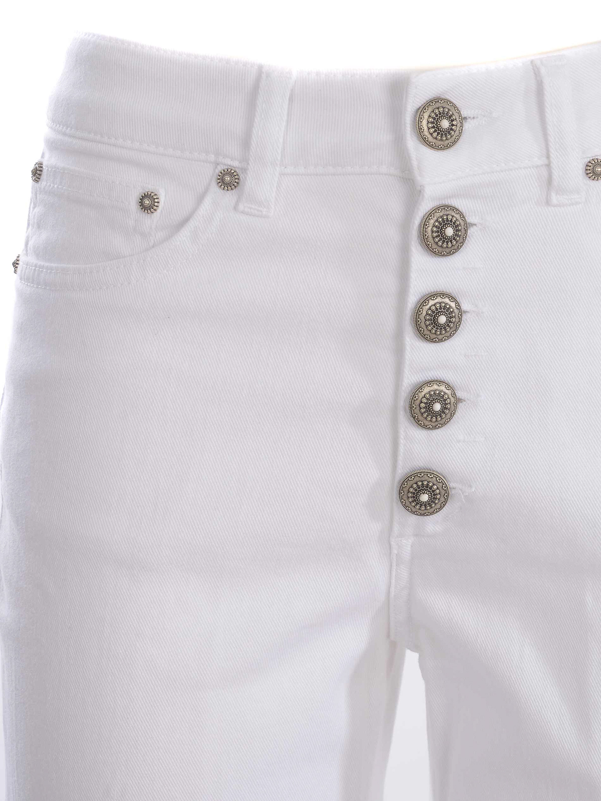 Shop Dondup Jeans   In Stretch Denim In White