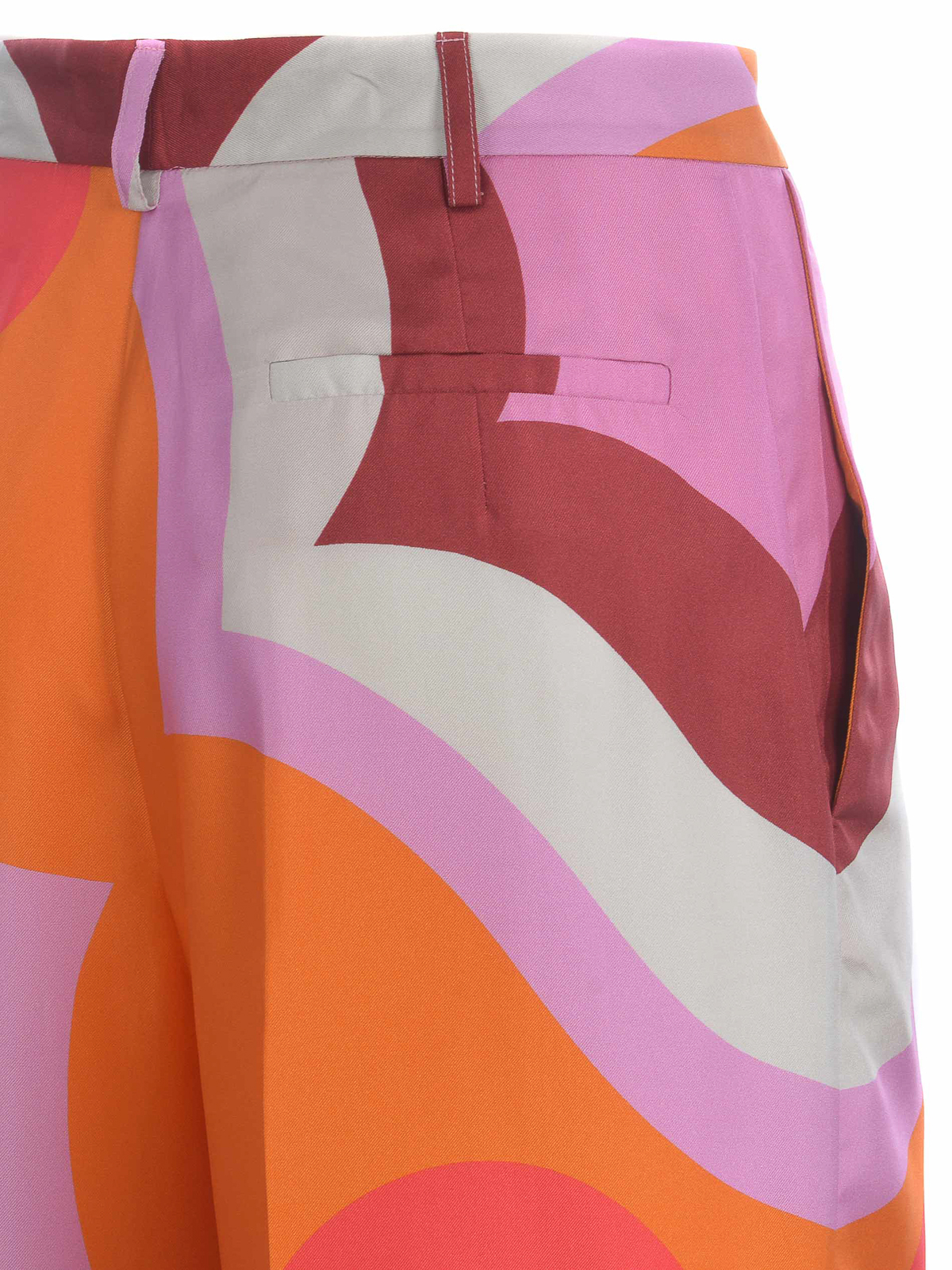 Shop Etro Trousers   In Silk In Naranja
