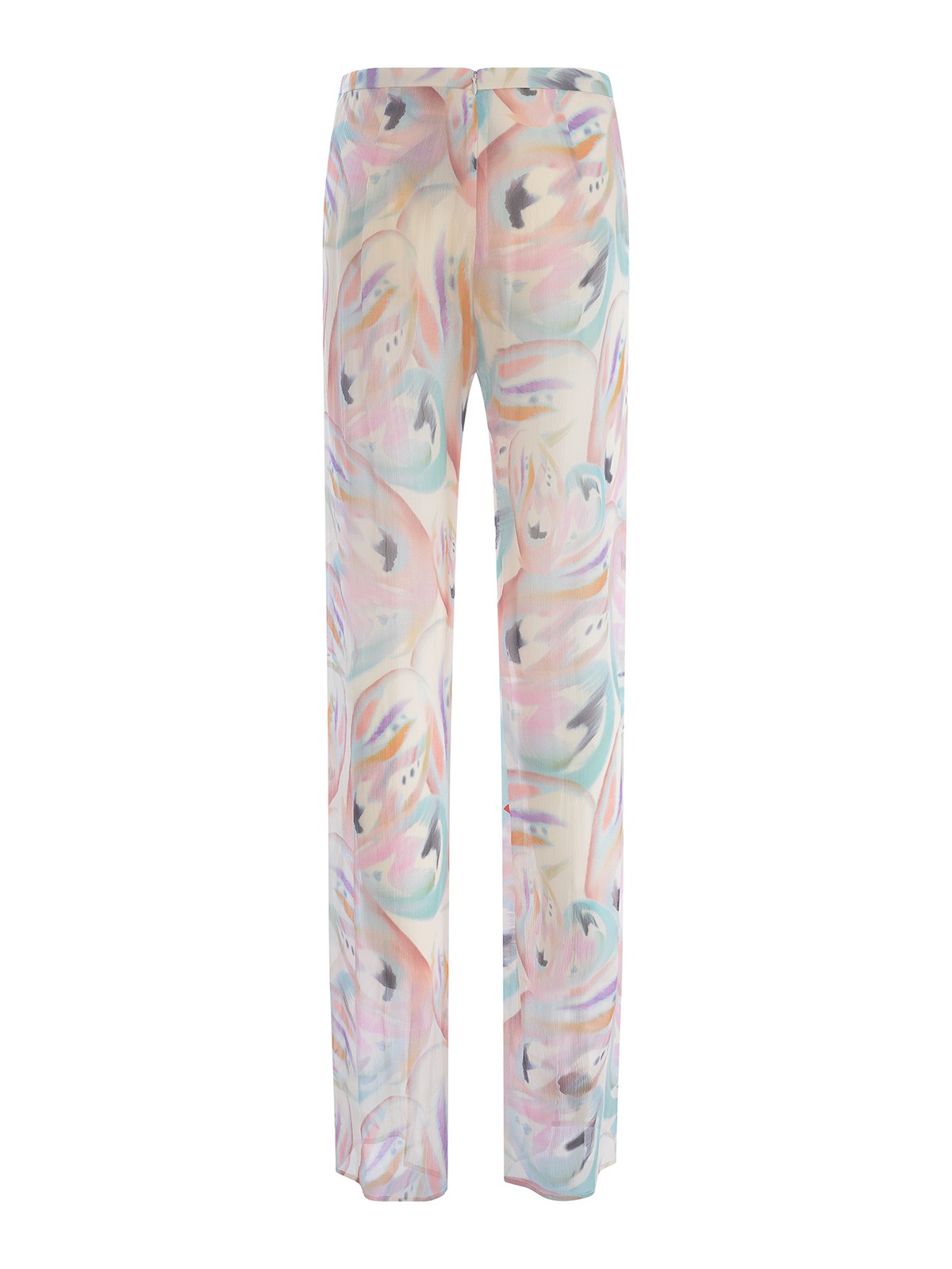 Shop Etro Trousers   In Silk In Multicolour
