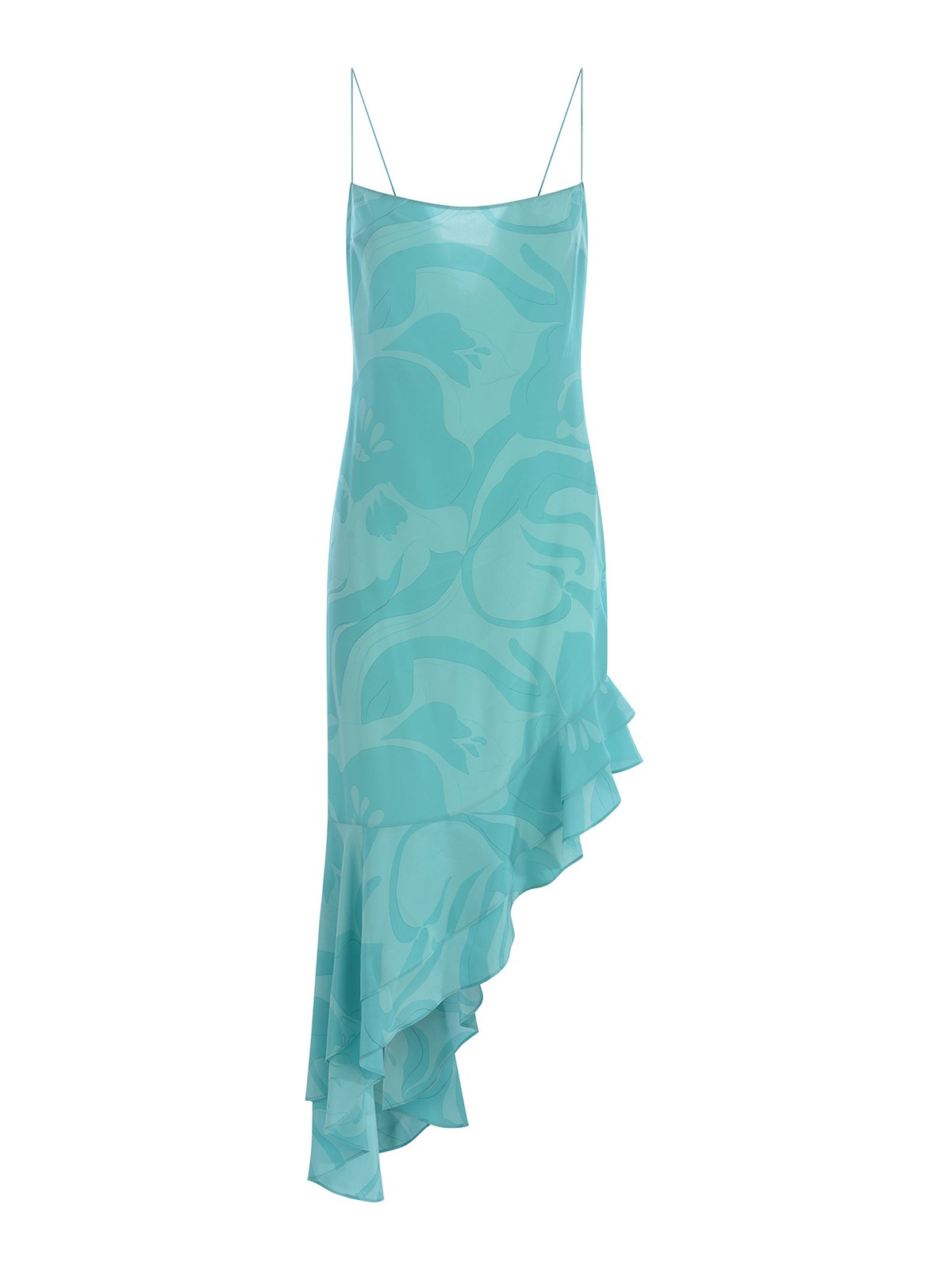 Shop Etro Dress  In Silk In Light Blue