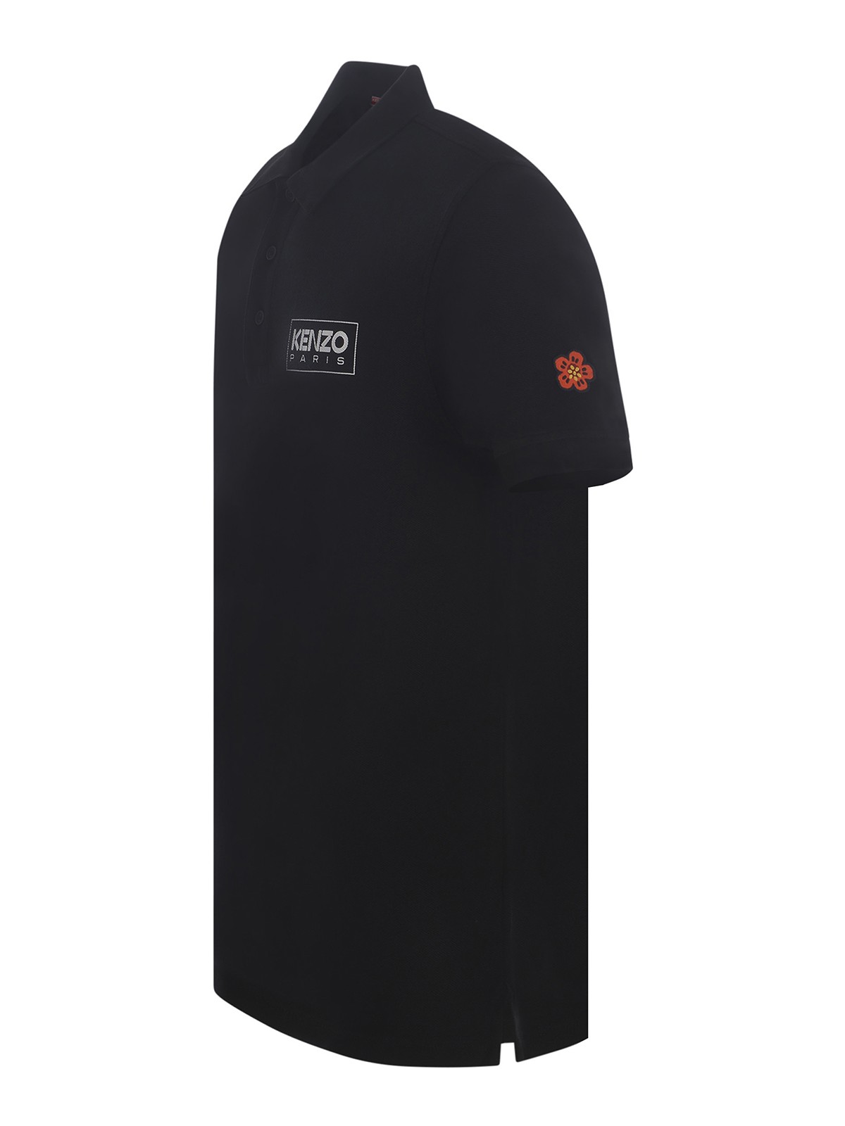 Shop Kenzo Polo Shirt  In Cotton In Black