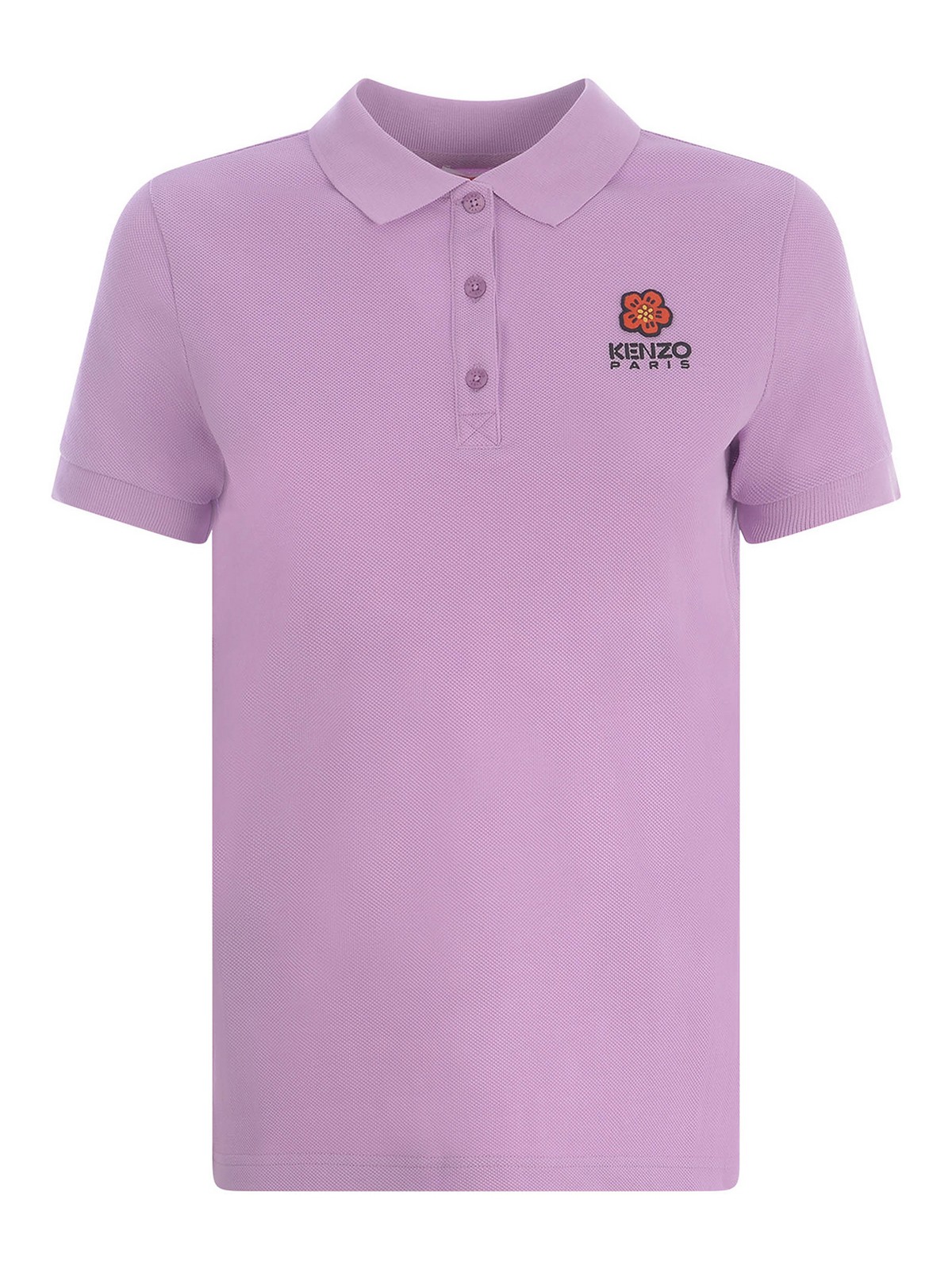 Kenzo Polo Shirt  In Cotton In Light Purple