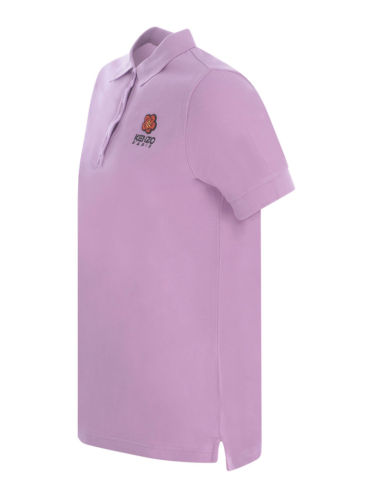 Shop Kenzo Polo Shirt  In Cotton In Light Purple