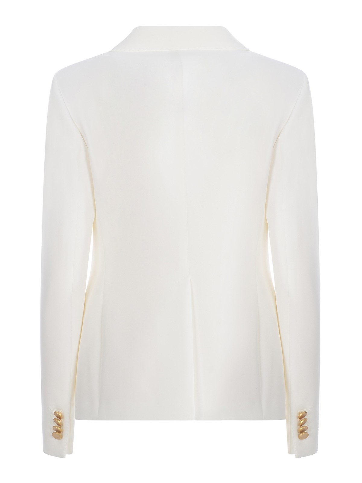 Shop Tagliatore Jacket Double-breasted   In Cady In White