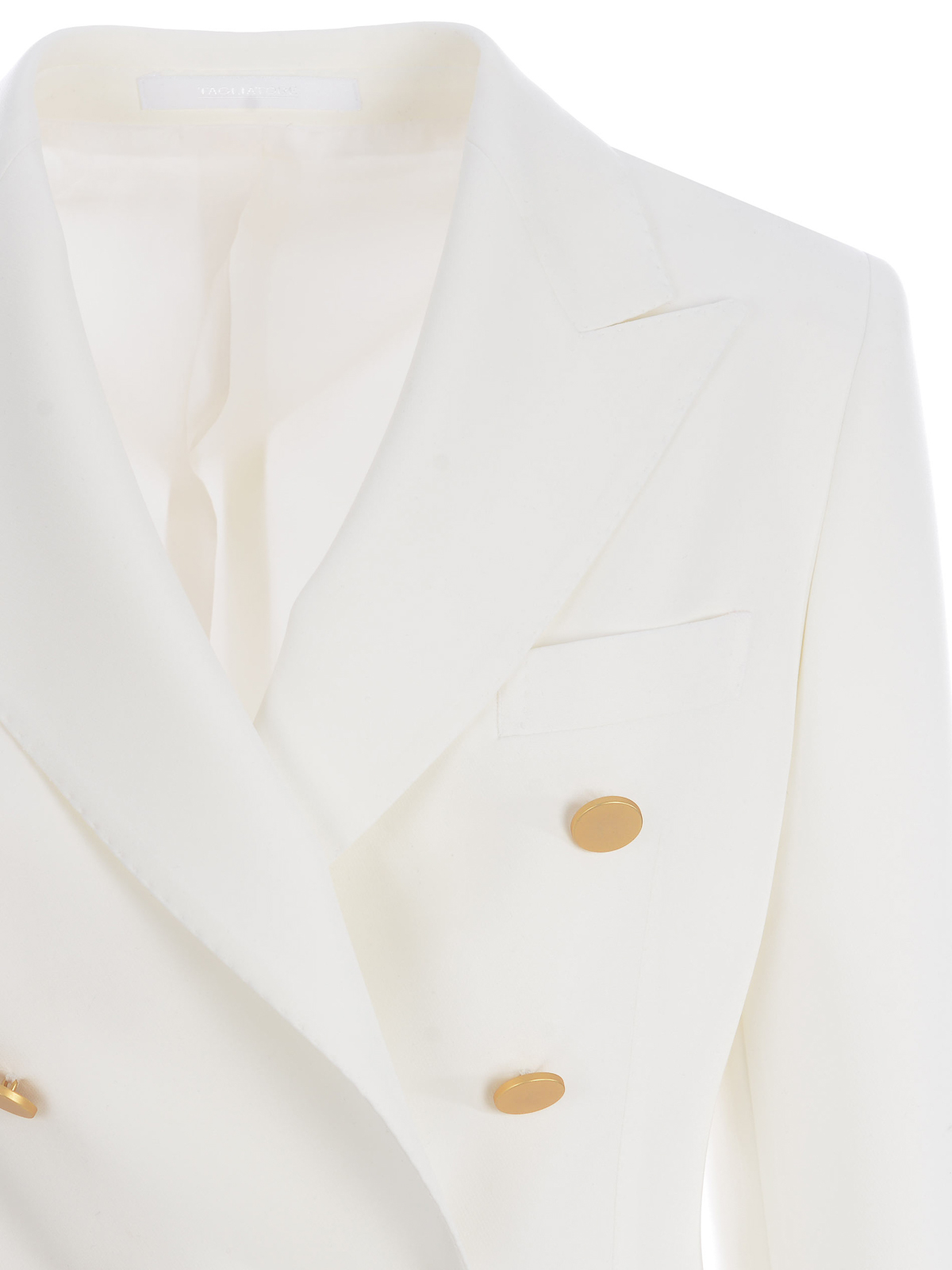 Shop Tagliatore Jacket Double-breasted   In Cady In White