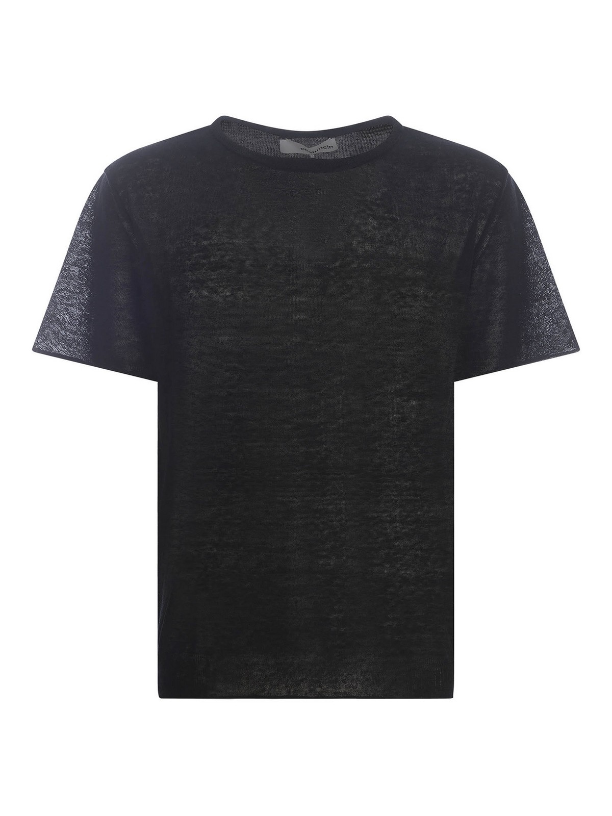 Shop Costumein T-shirt  In Linen Blend In Black
