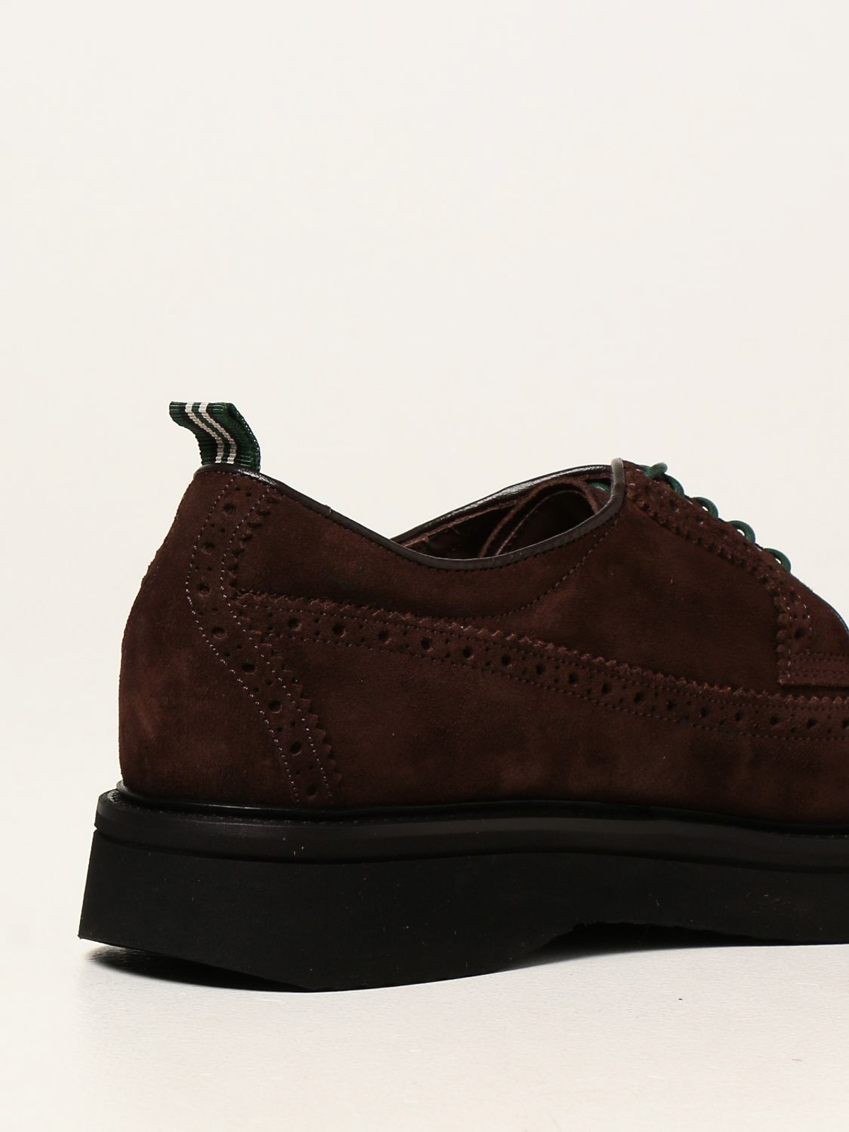 Shop Green George Suede Lace-up Shoes With In Brown
