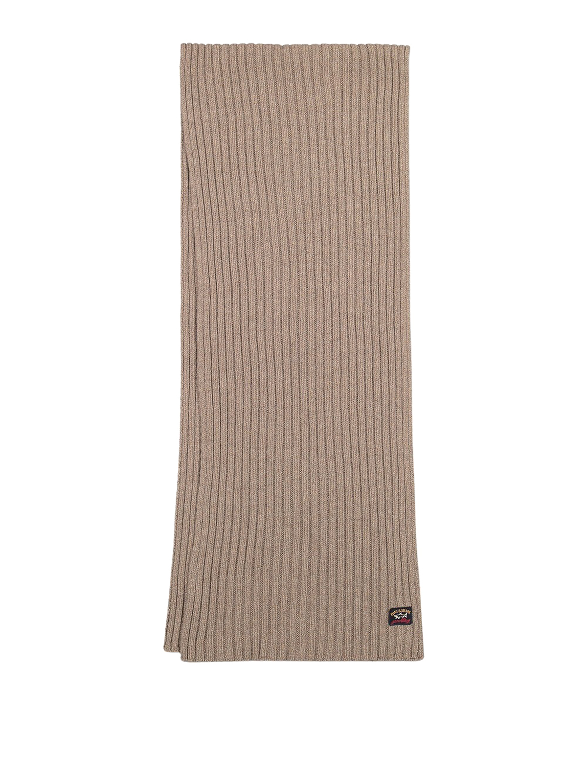 Shop Paul & Shark Eco Cashmere Badge Scarf In Grey