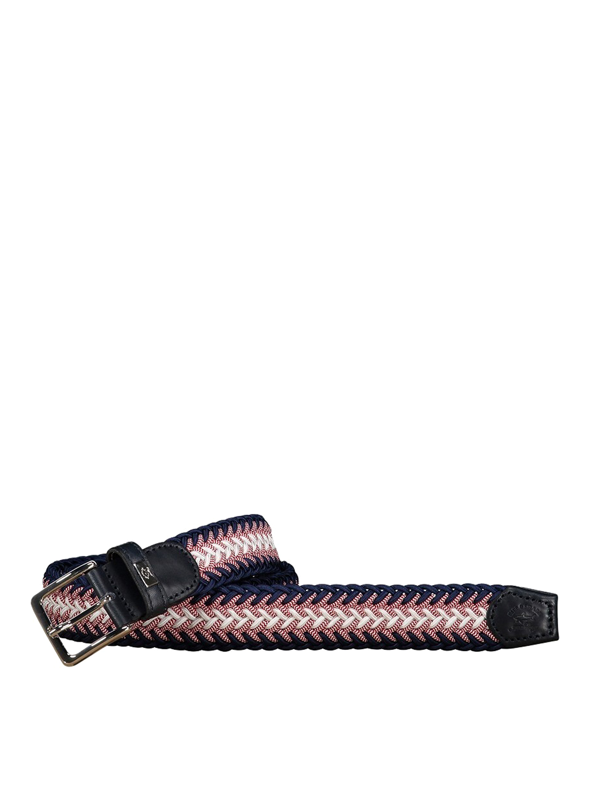 Shop Paul & Shark Multicolor Braided Belt In Multicolour