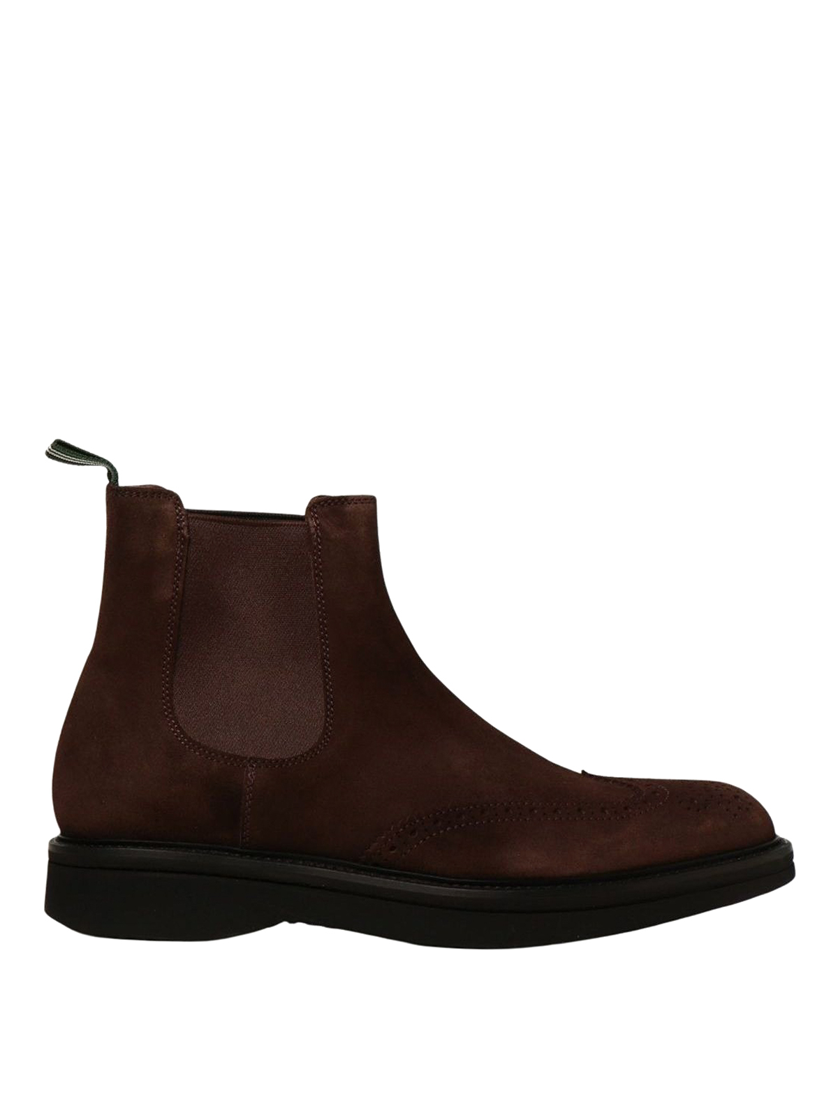 Shop Green George Suede Ankle Boots With Motif In Brown