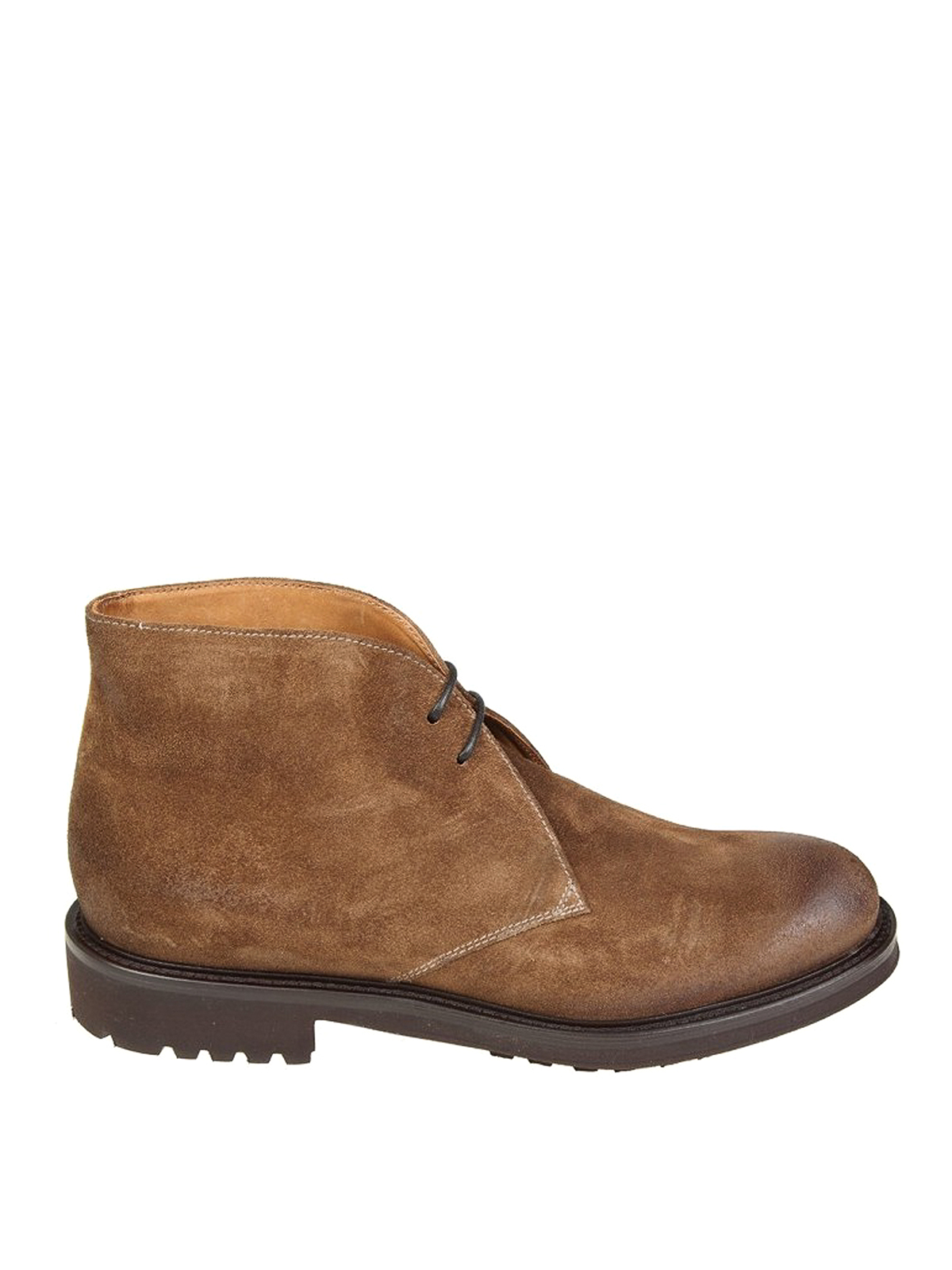 Doucal's Doucals Ankle Boot In Tobacco Suede In Marrón Claro
