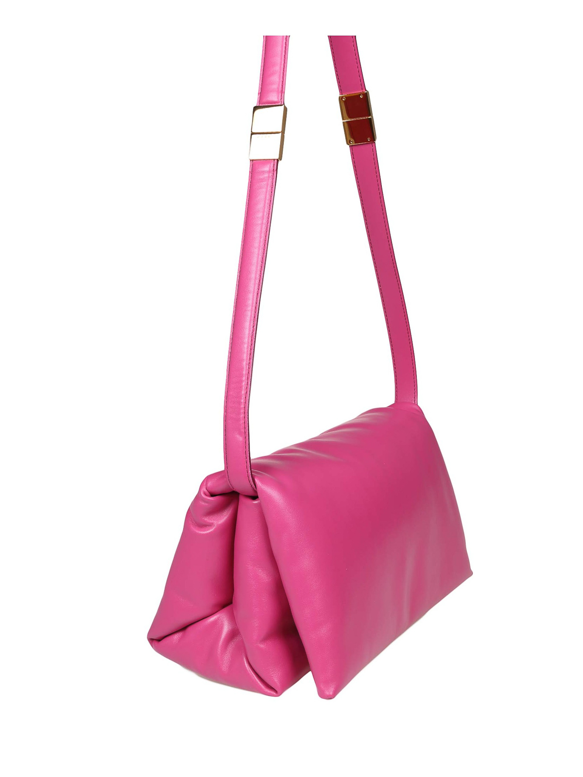 Prisma Mini Leather Shoulder Bag in Pink - Marni