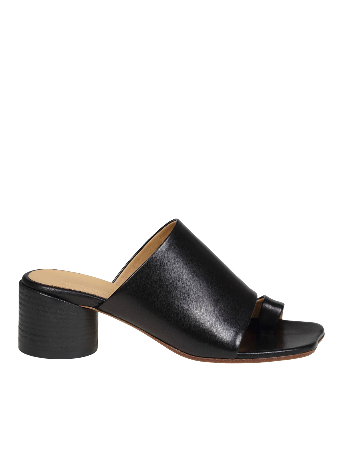MM6 Maison Margiela Mm6 sandal in black leather