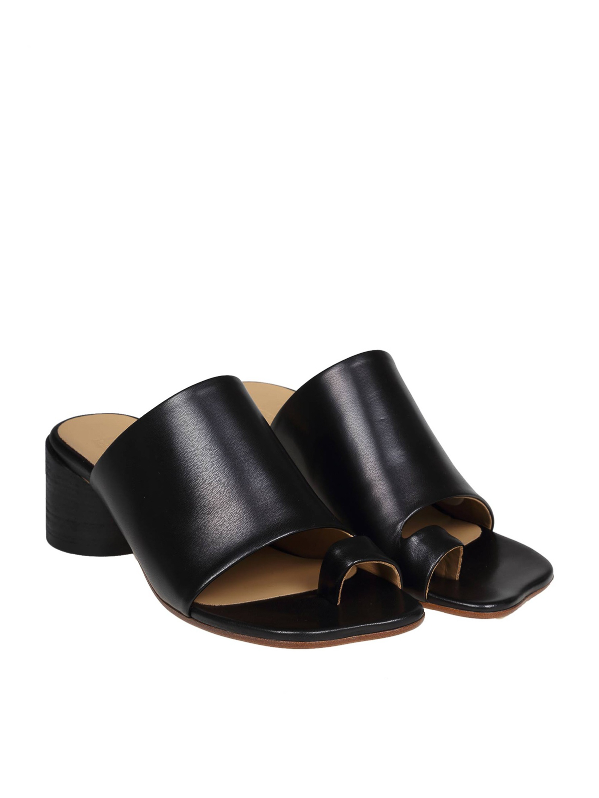 MM6 Maison Margiela Mm6 sandal in black leather