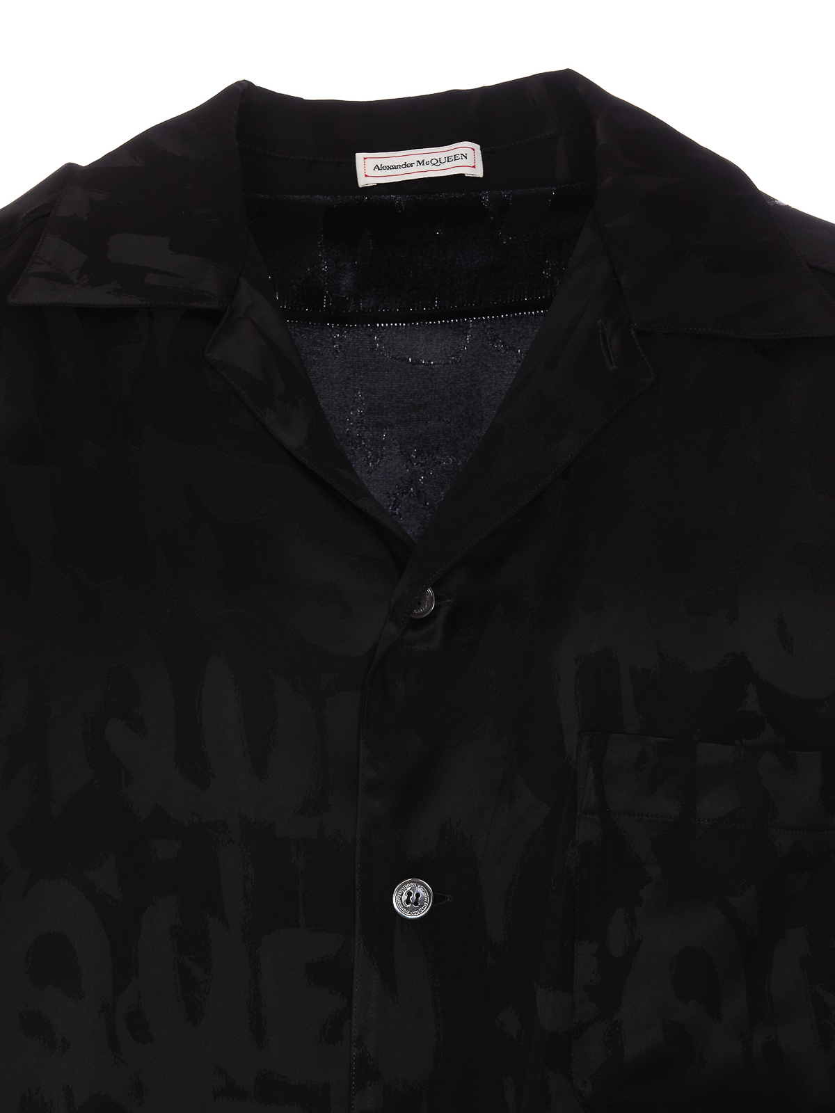Shop Alexander Mcqueen Mcqueen Black Printed Shirt