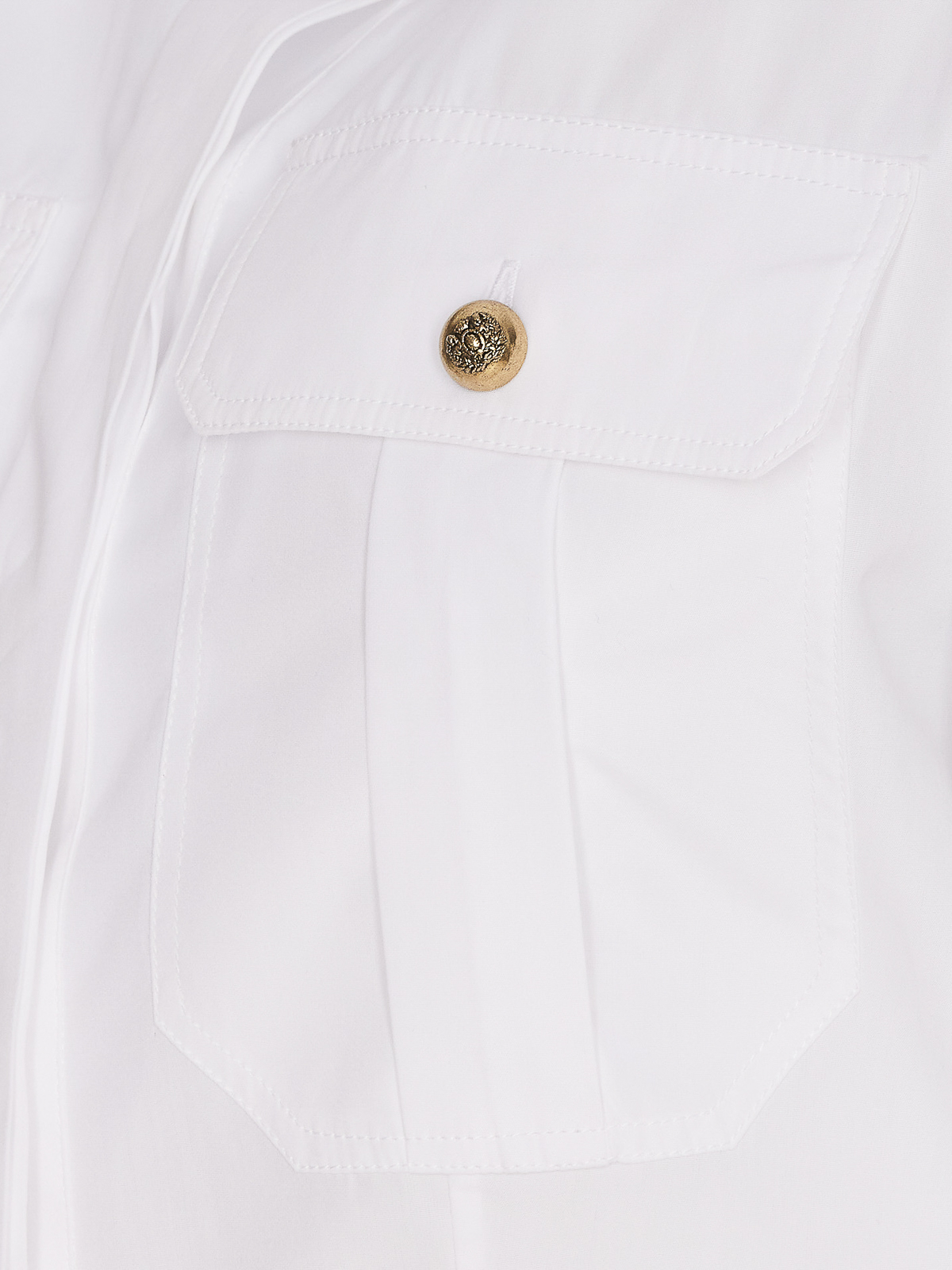 Shop Alexander Mcqueen Mcqueen White Golden Detail Shirt