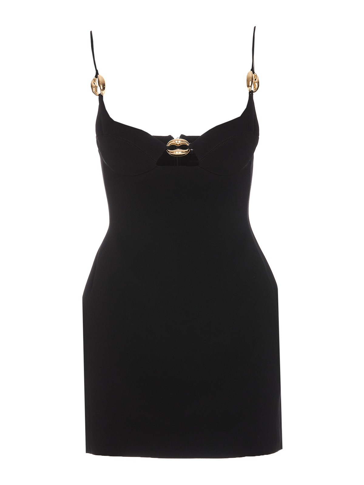David Koma Goggle buckle cami mini dress - Black|DK77DBLACKGOLD
