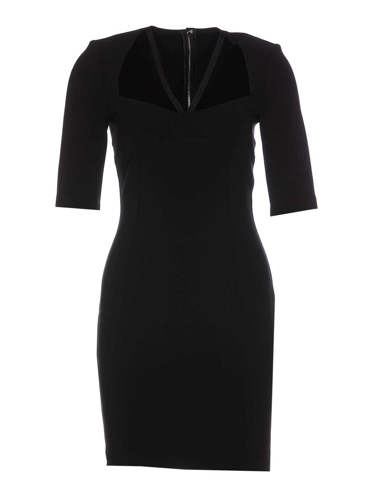 Shop Dolce & Gabbana Short Sleeves Mini Dress In Negro
