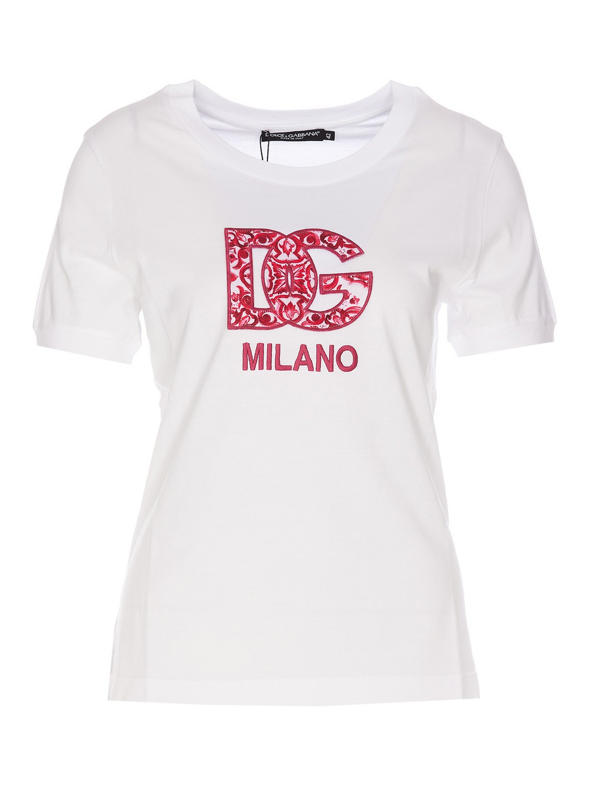 Shop Dolce & Gabbana Patch Logo T-shirt In White