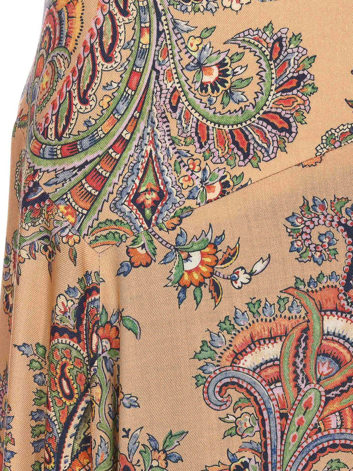 Shop Etro Printed Long Skirt In Multicolour
