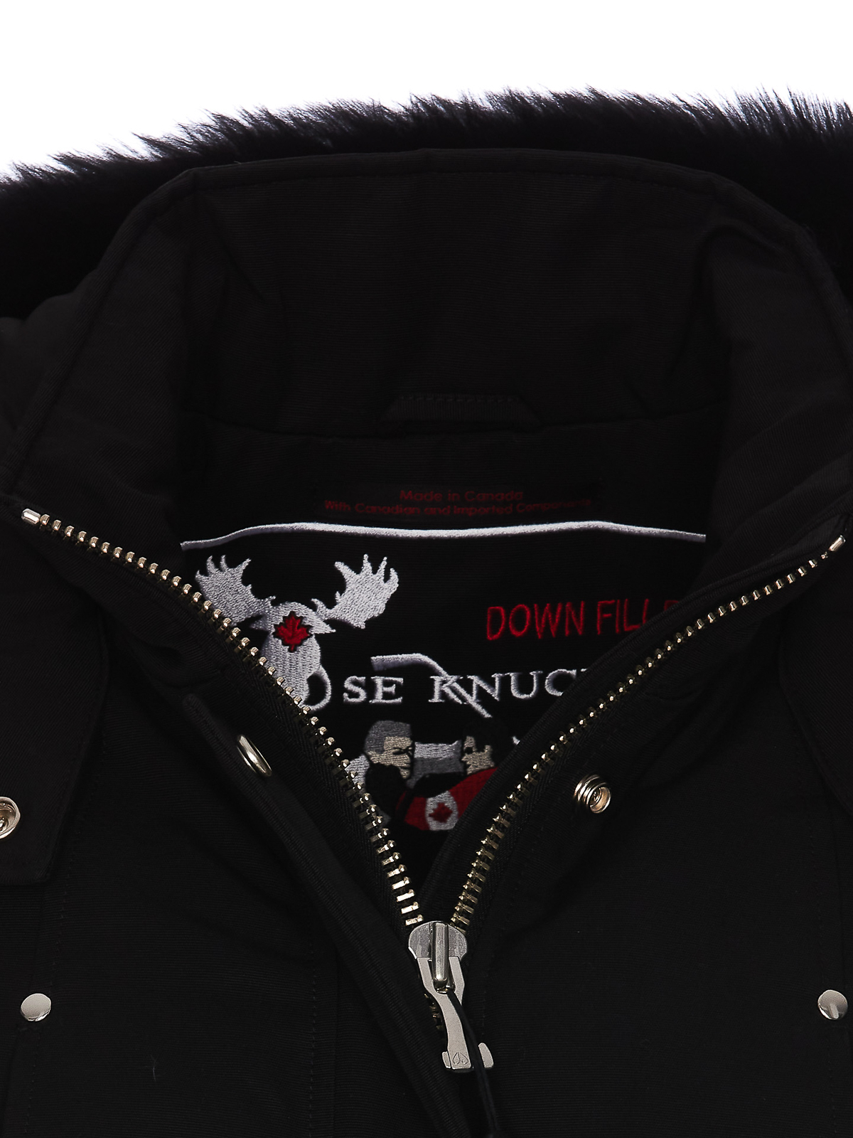 Shop Moose Knuckles Stirling Parka In Black