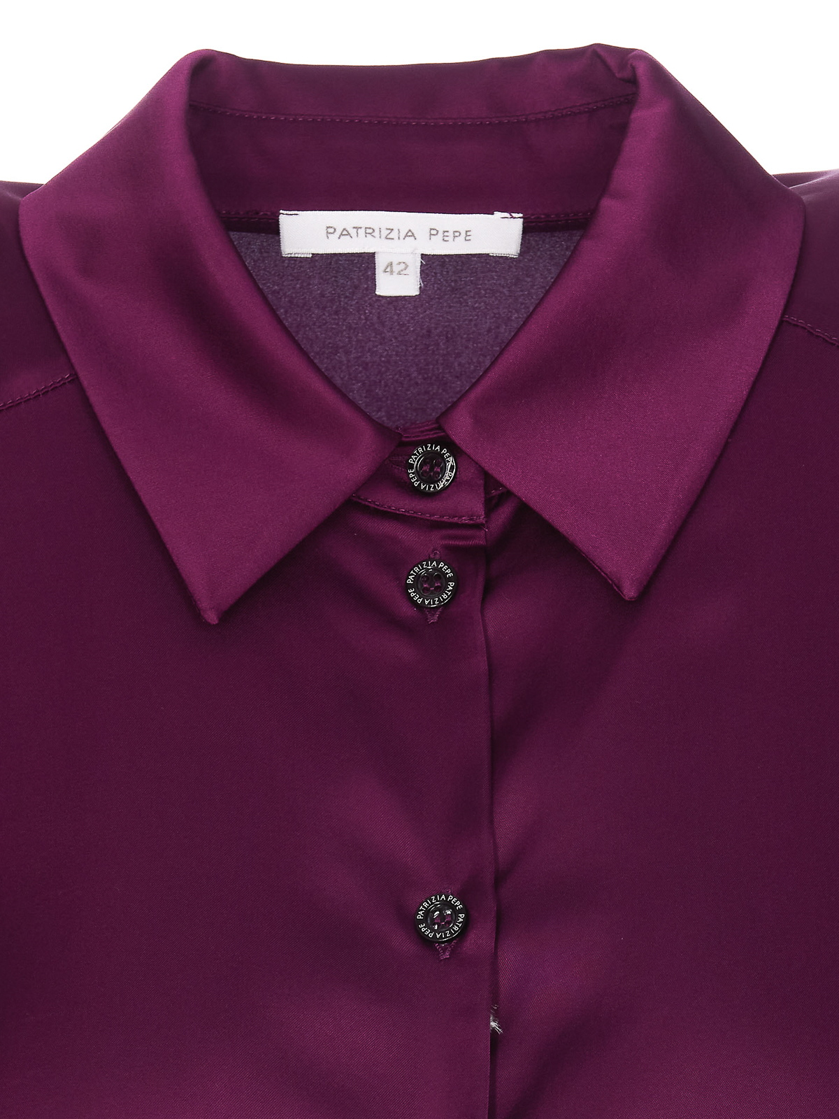 Chemise Patrizia Pepe Violette Taille 38 - Manches Longues, Viscose/polyamide/lycra, Occasion Très Bon état