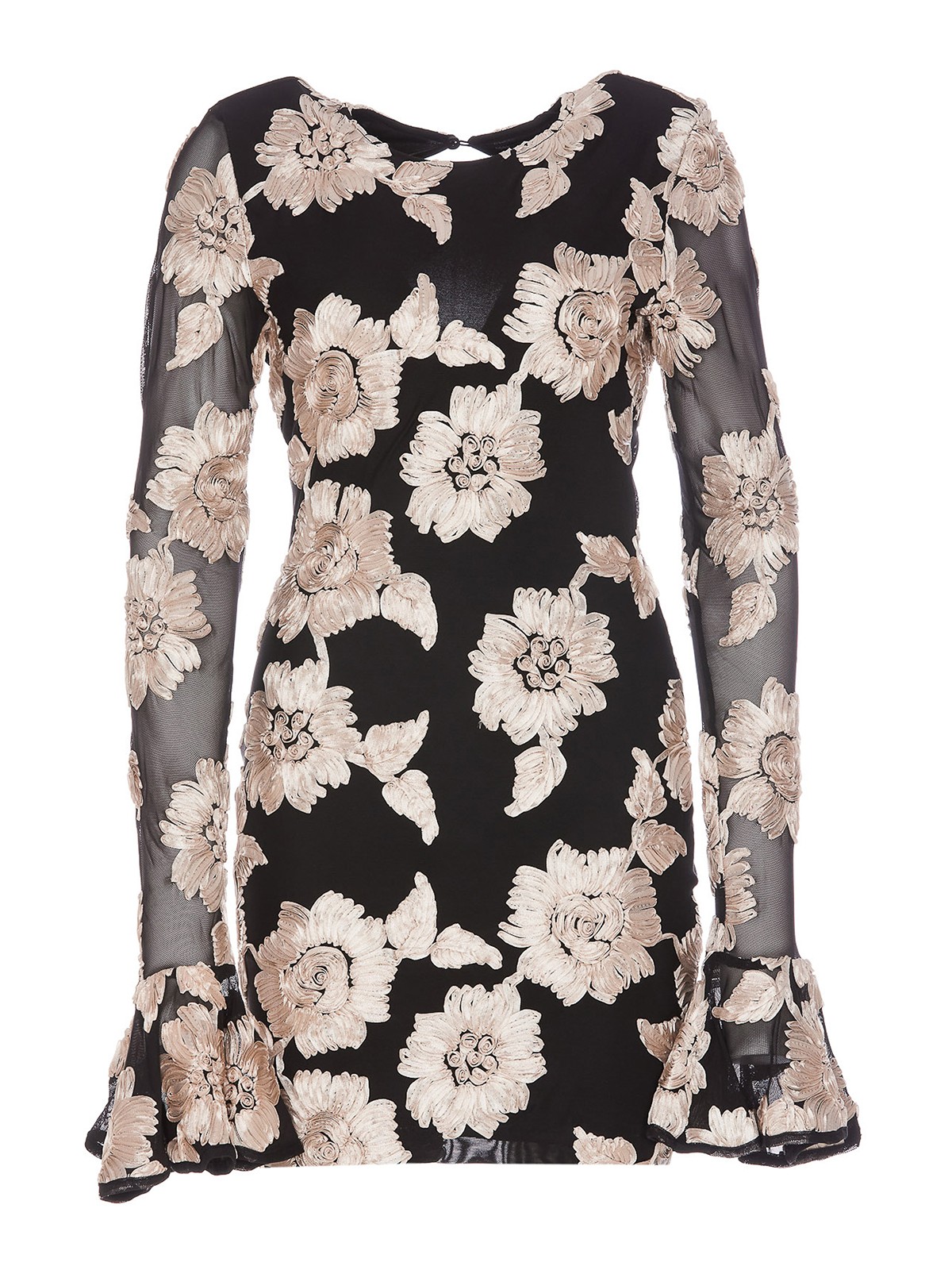 Rotate Birger Christensen Flower mesh mini dress