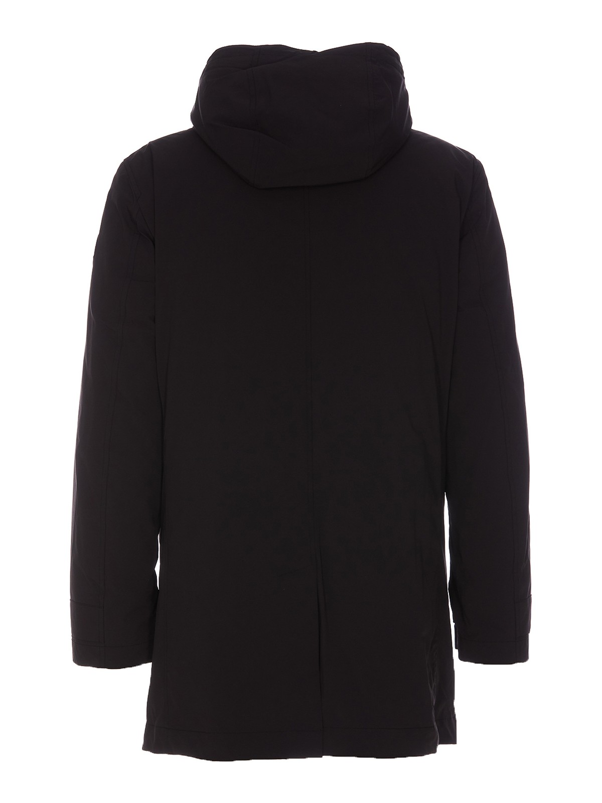 Shop Woolrich Stretch Padded Coat In Black