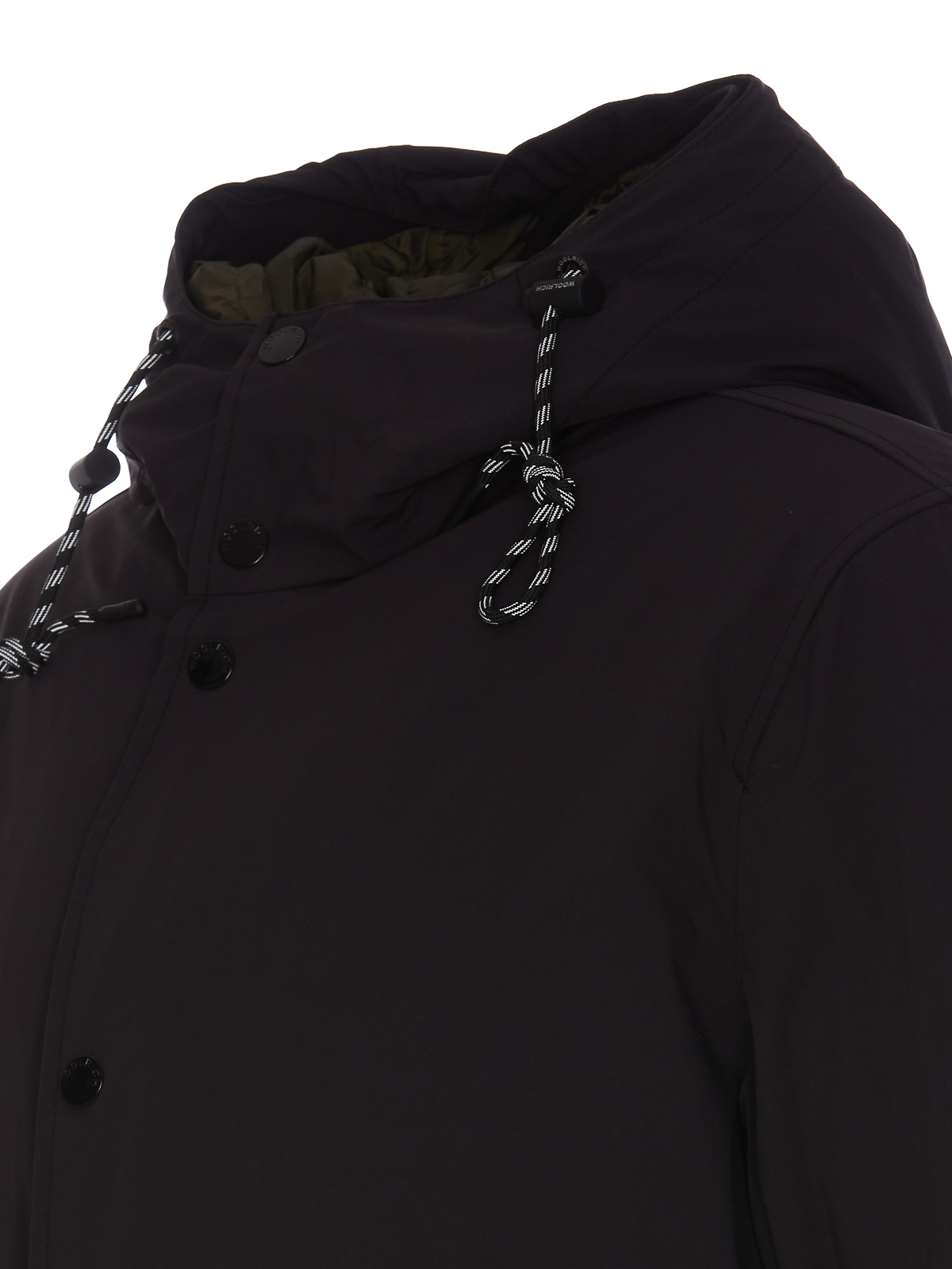 Shop Woolrich Stretch Padded Coat In Black