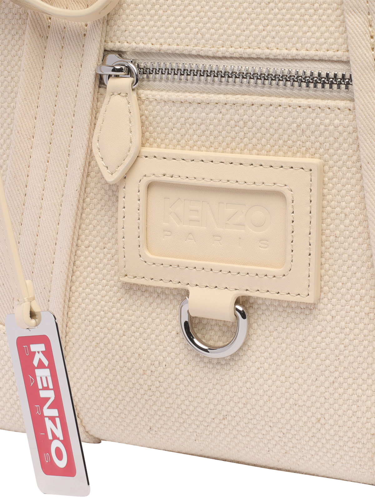 Shop Kenzo Mini Tote  Paris Bag In White