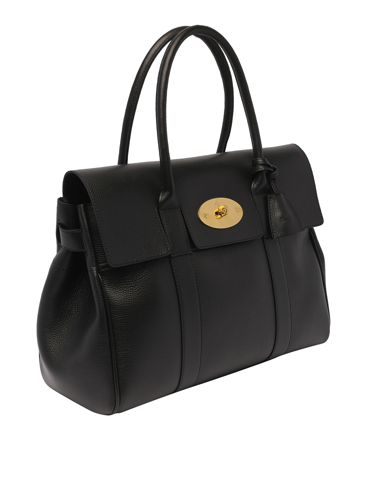 Mulberry North South Bayswater Leather Tote Bag In Black | ModeSens